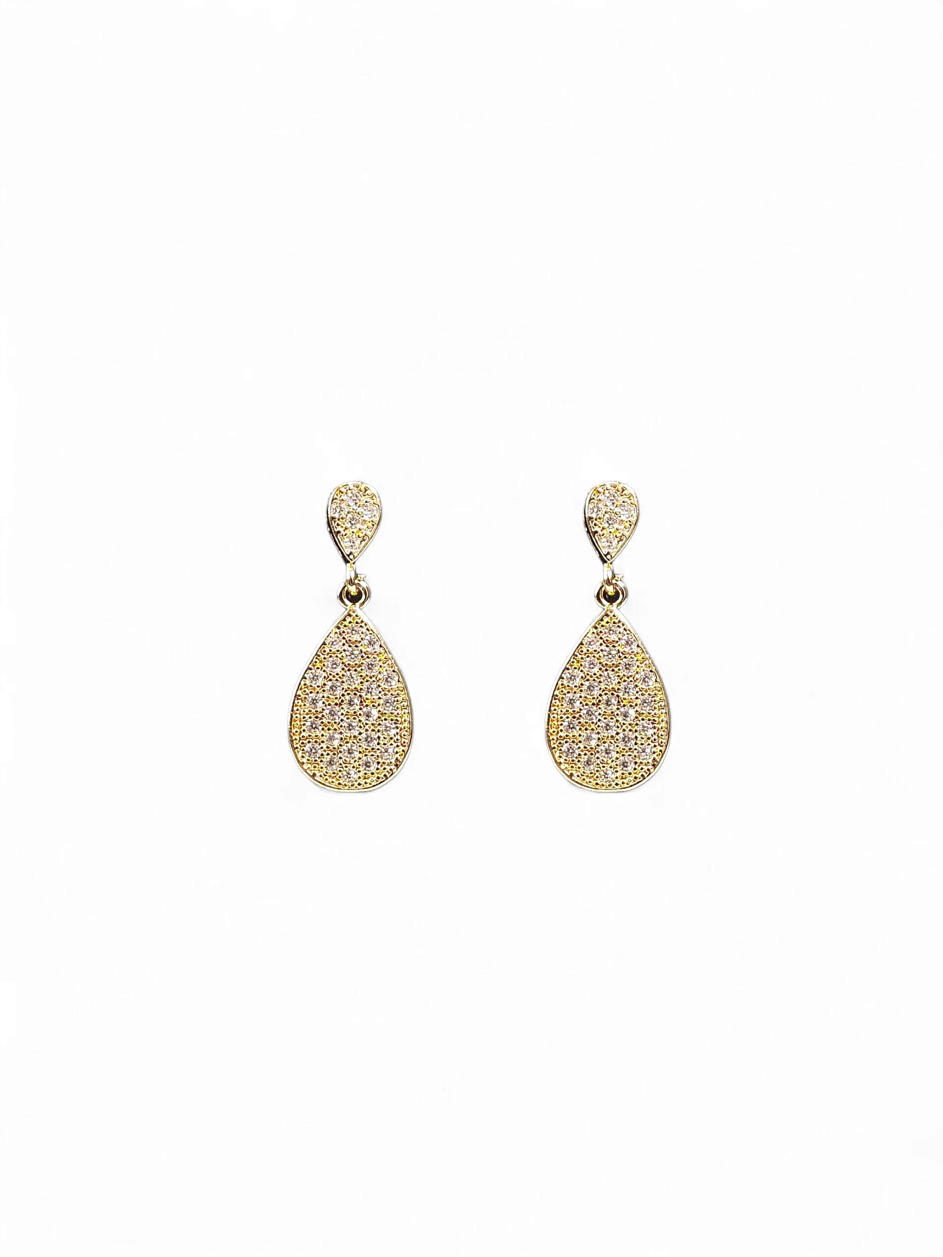 Brinco Cristal Dourado 040