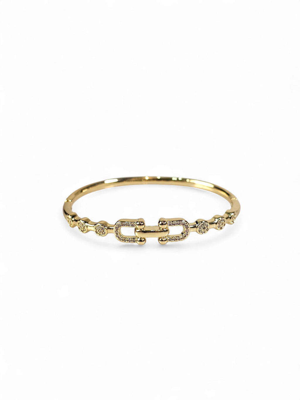 Pulseira Cristal Zirconia Dourada 008