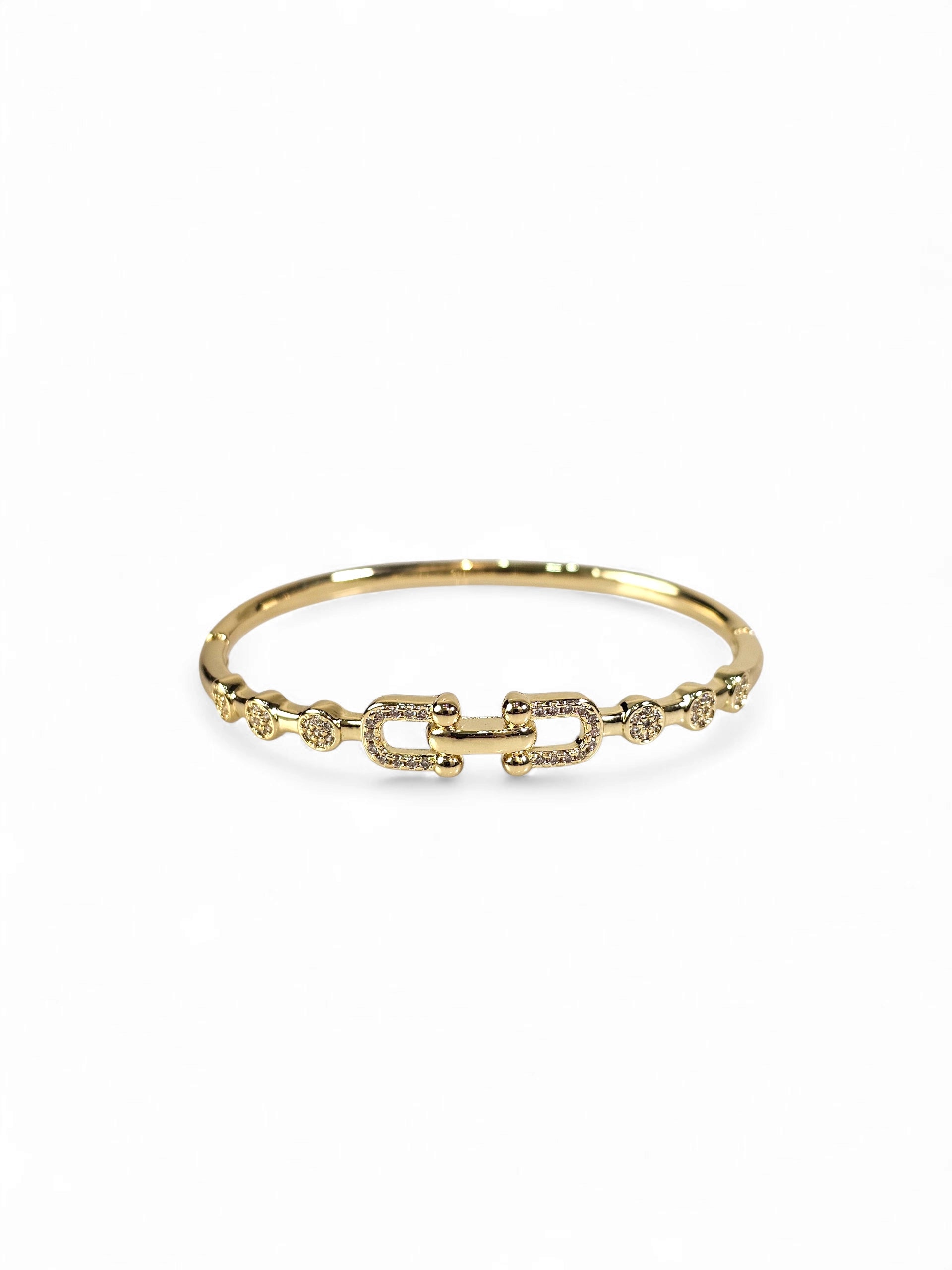 Pulseira Cristal Zirconia Dourada 008
