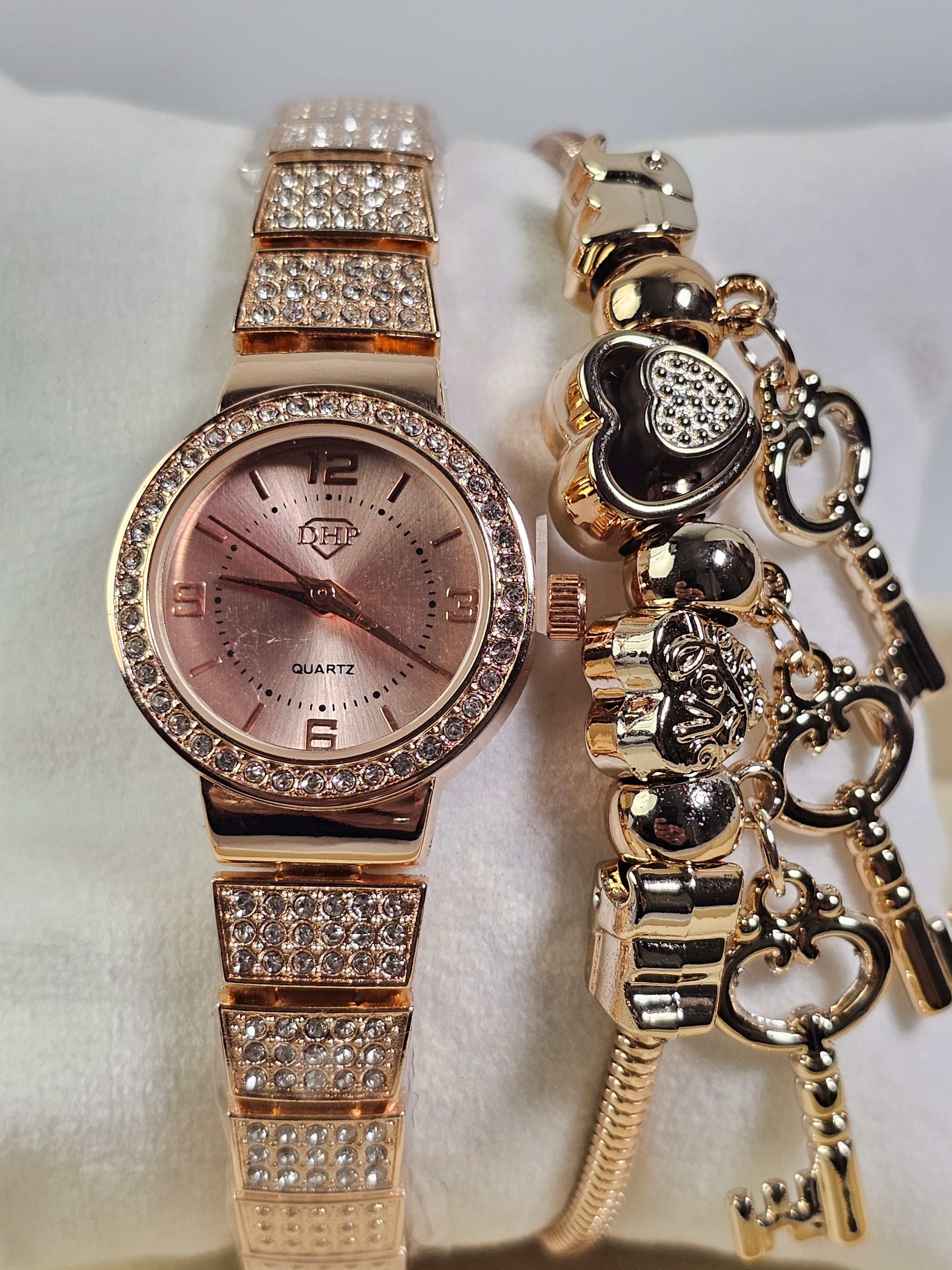 Relógio Prova d’Água com Pulseira Folheada 046