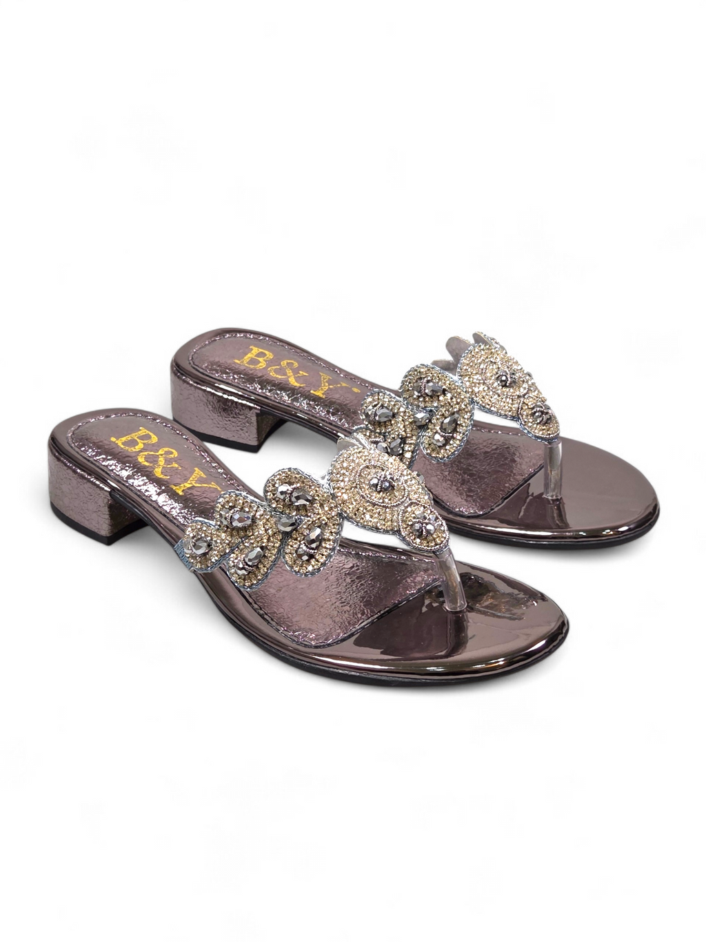 Chinelo 4020 Prata Salto Bloco 3 cm