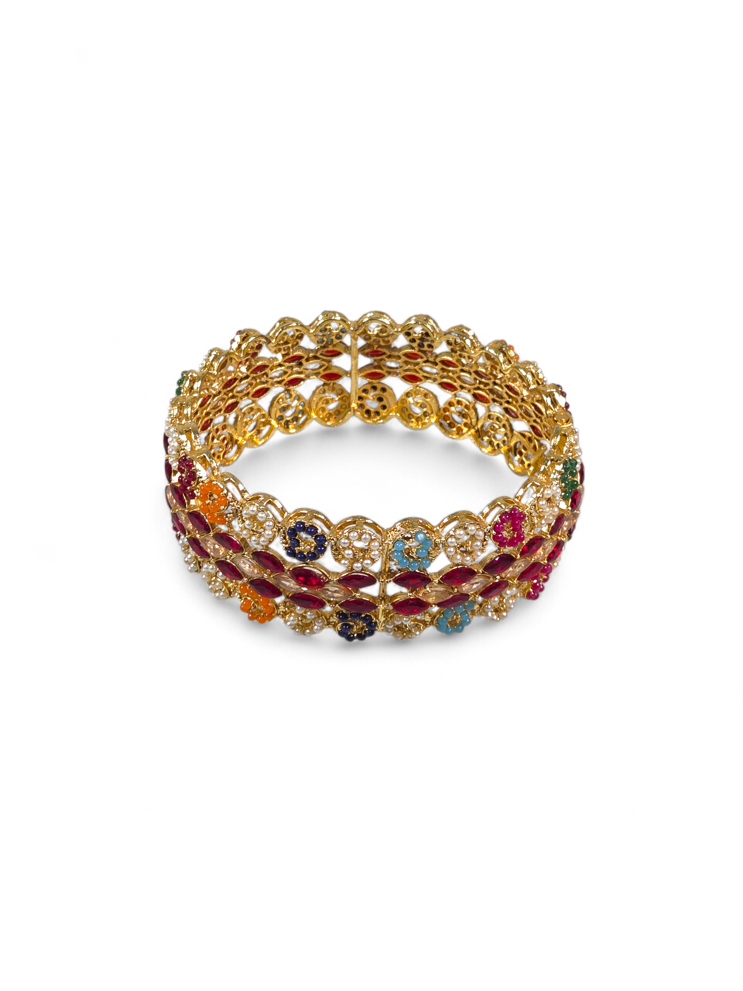 Bracelete Folheado Semi Joia Dourado #1020