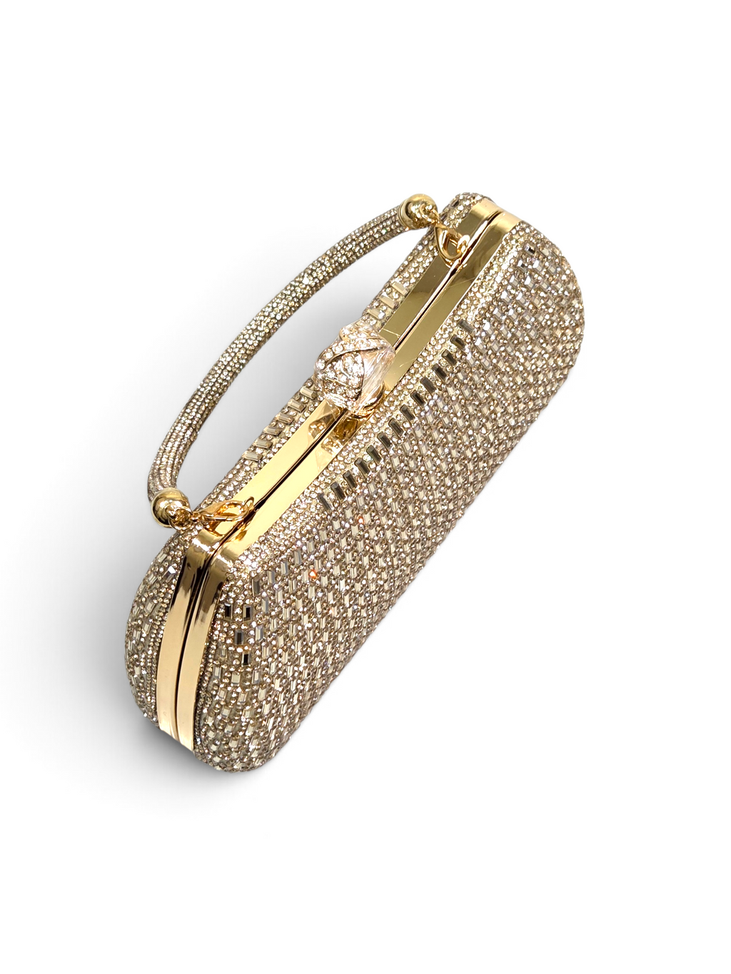 Bolsa Elegance Clutch Cristal Dourado 1096
