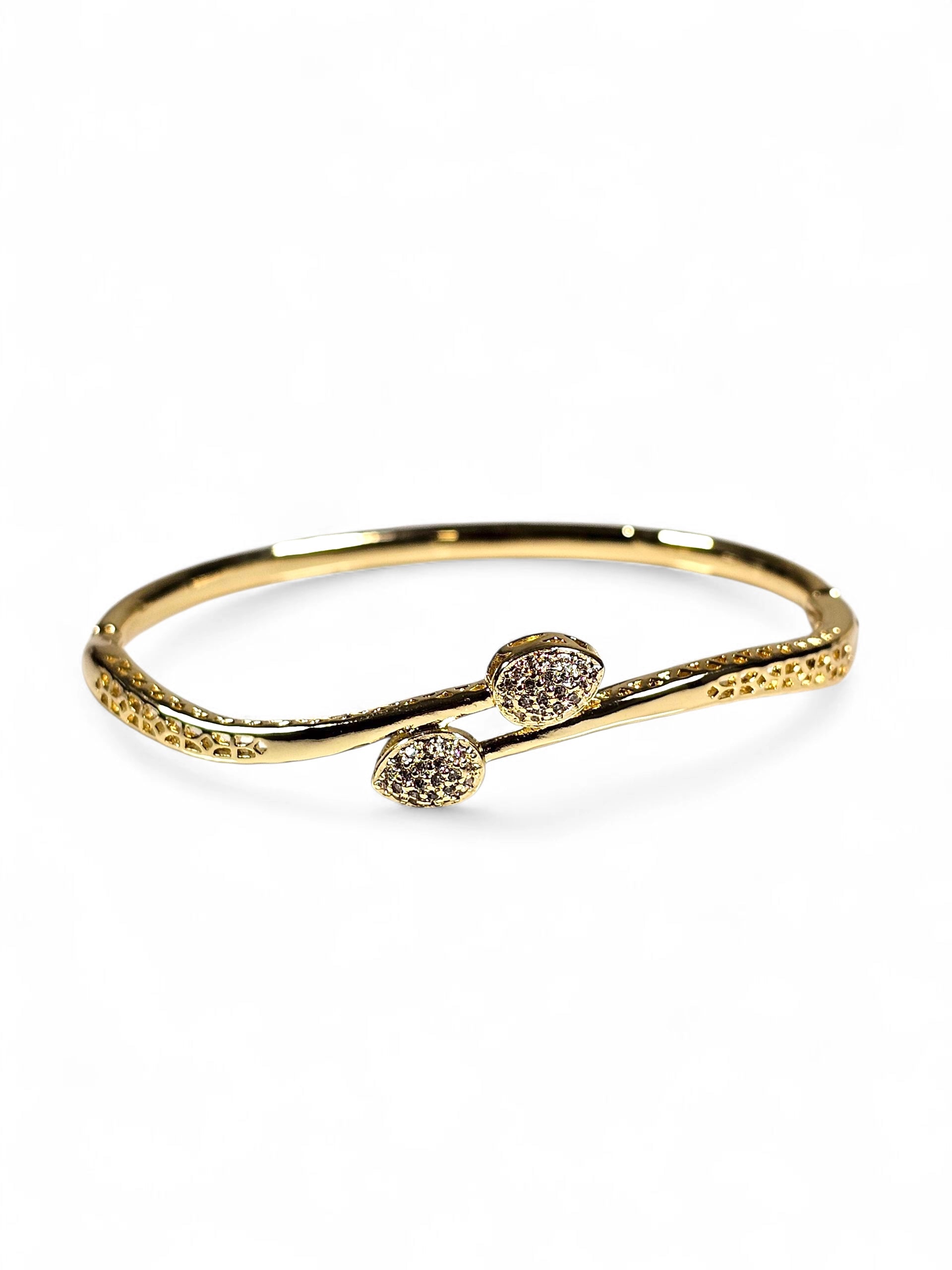 Pulseira Cristal Zirconia Dourada 015