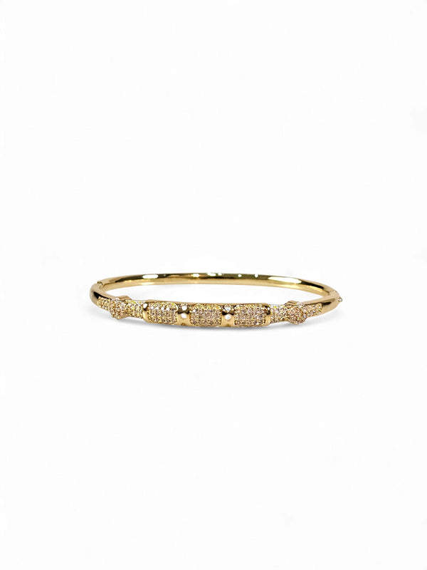 Pulseira Cristal Zirconia Dourada 010