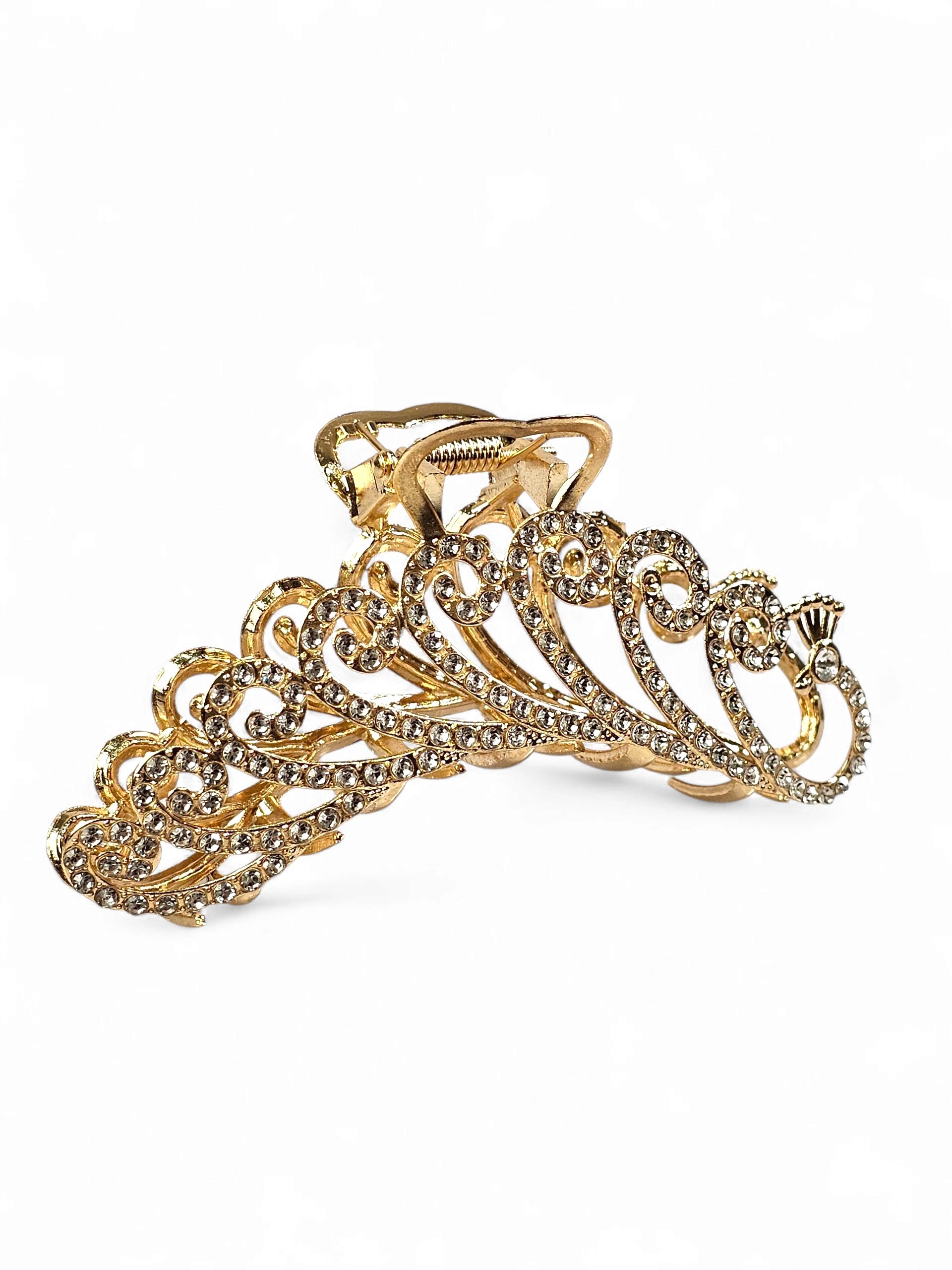 Prendedor de Cabelo Cristal Grande