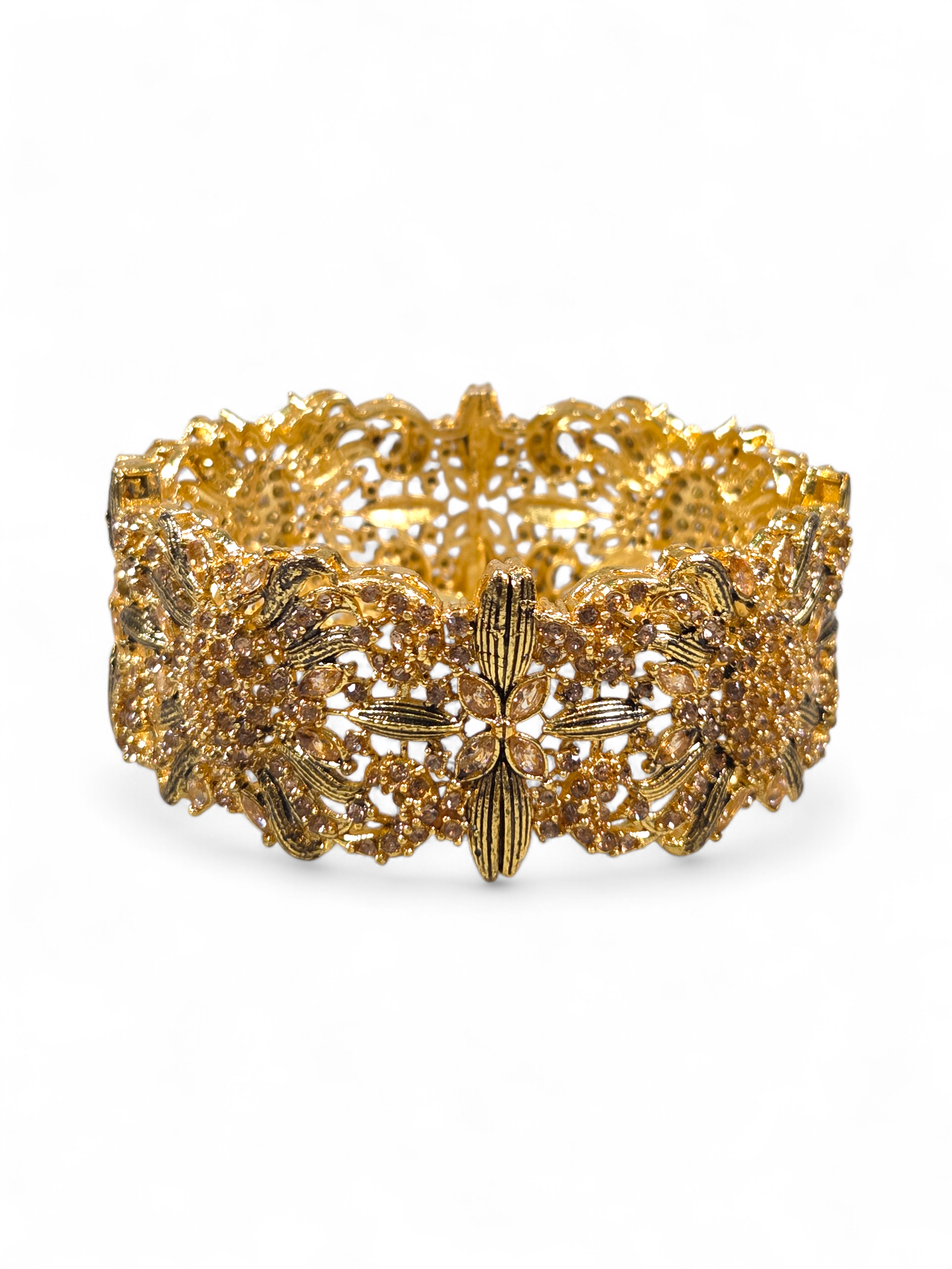 Bracelete Folheado Semi Joia Dourado #1014