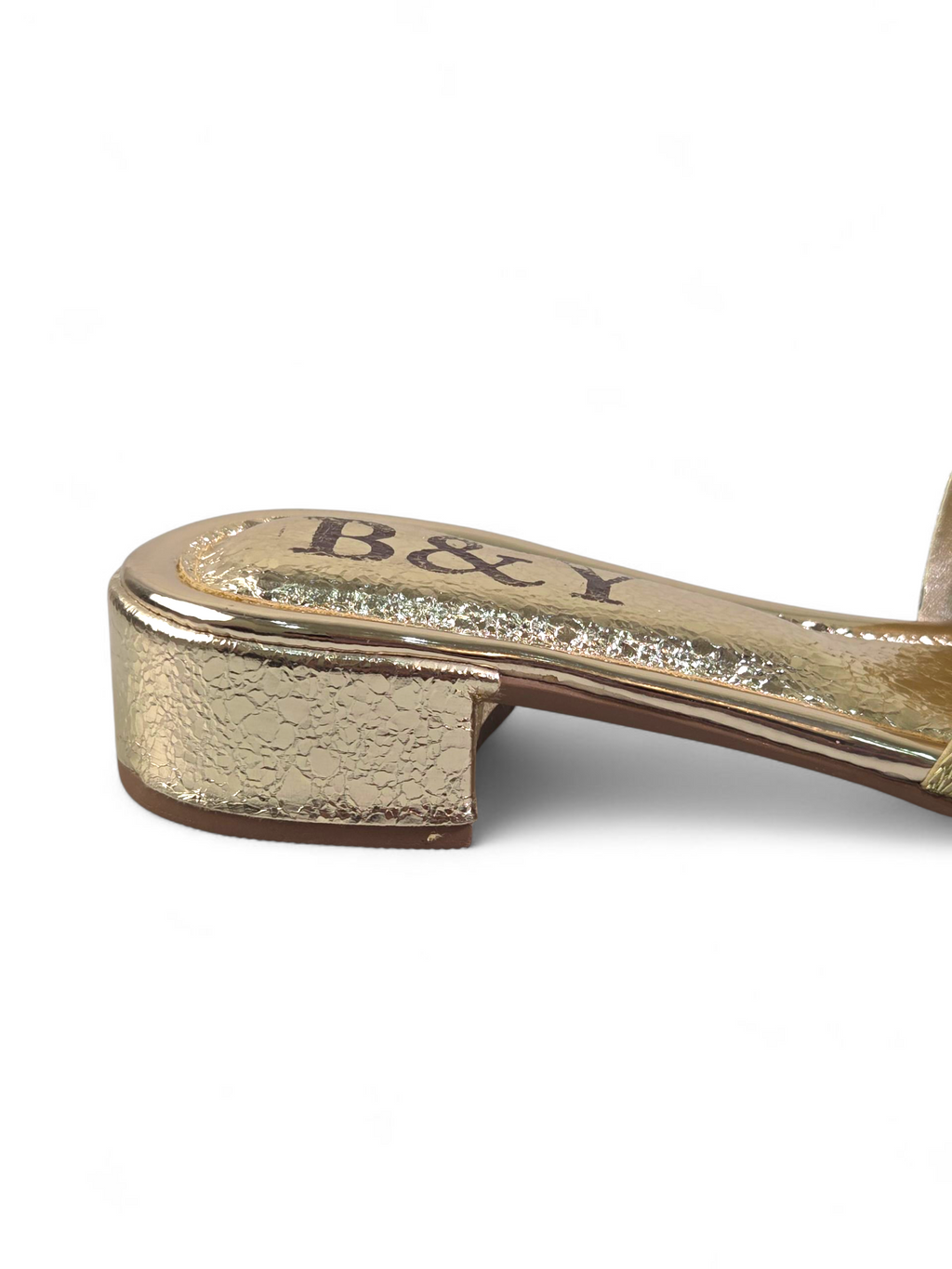 Tamanco 9135 Dourado Colorido Salto Bloco