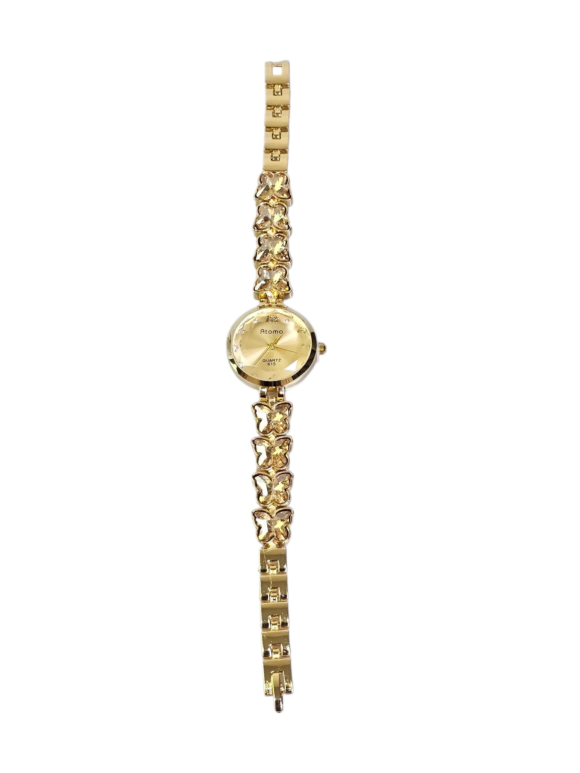 Relógio Prova d’Água com Pulseira Folheada 035