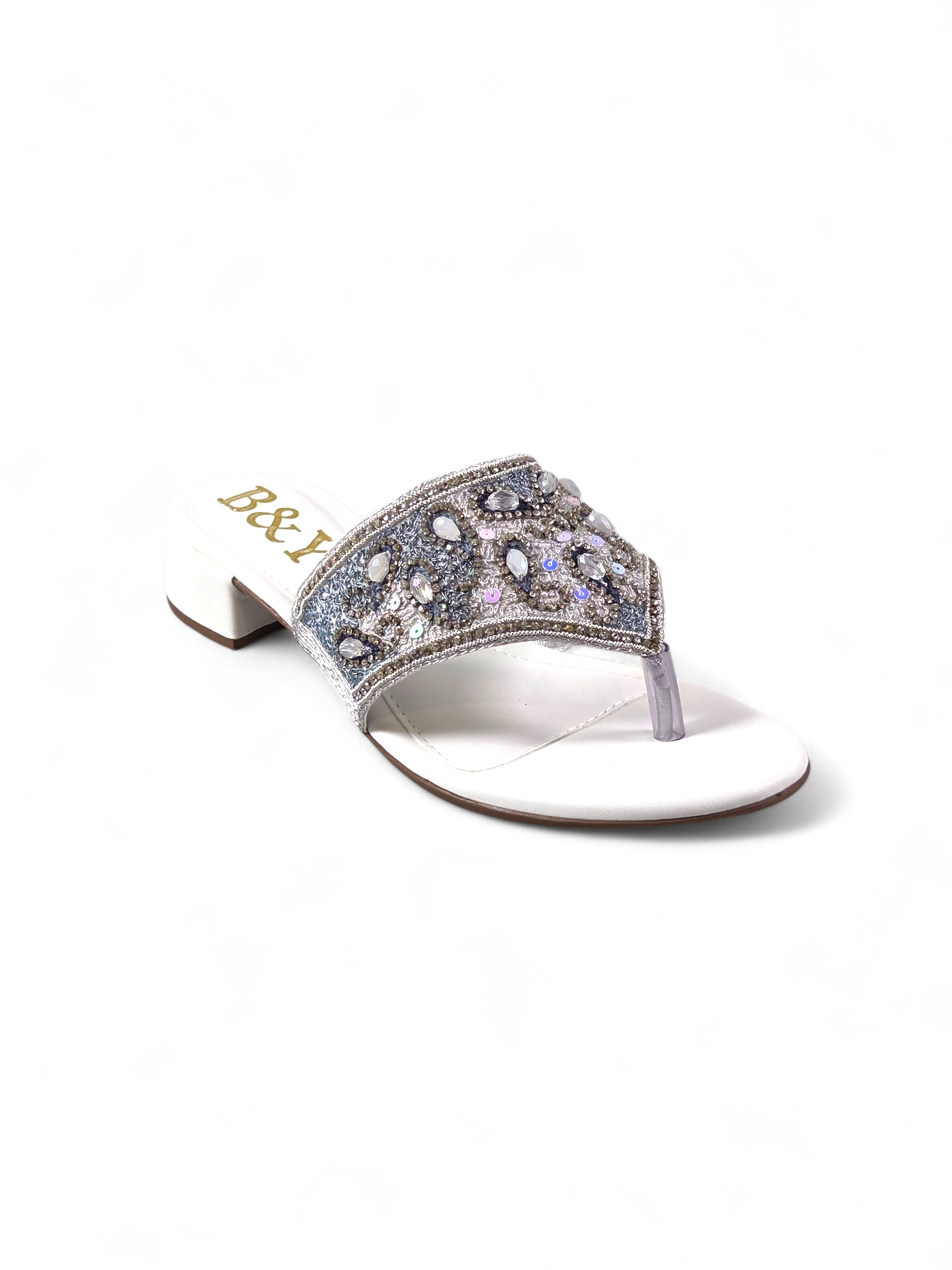 Chinelo 9441 Branco Salto Bloco