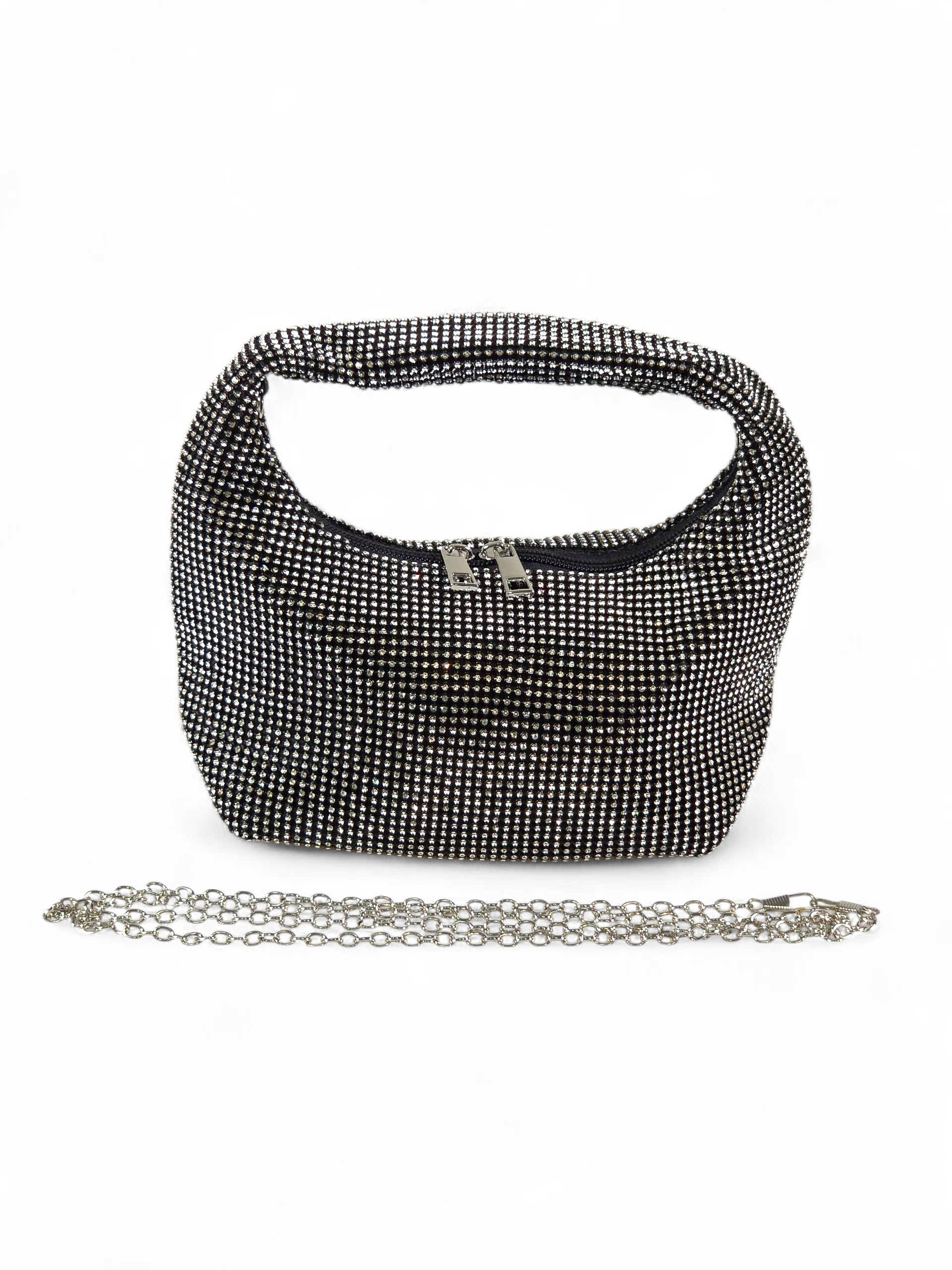 Bolsa Luxo Cristal Preto 1042