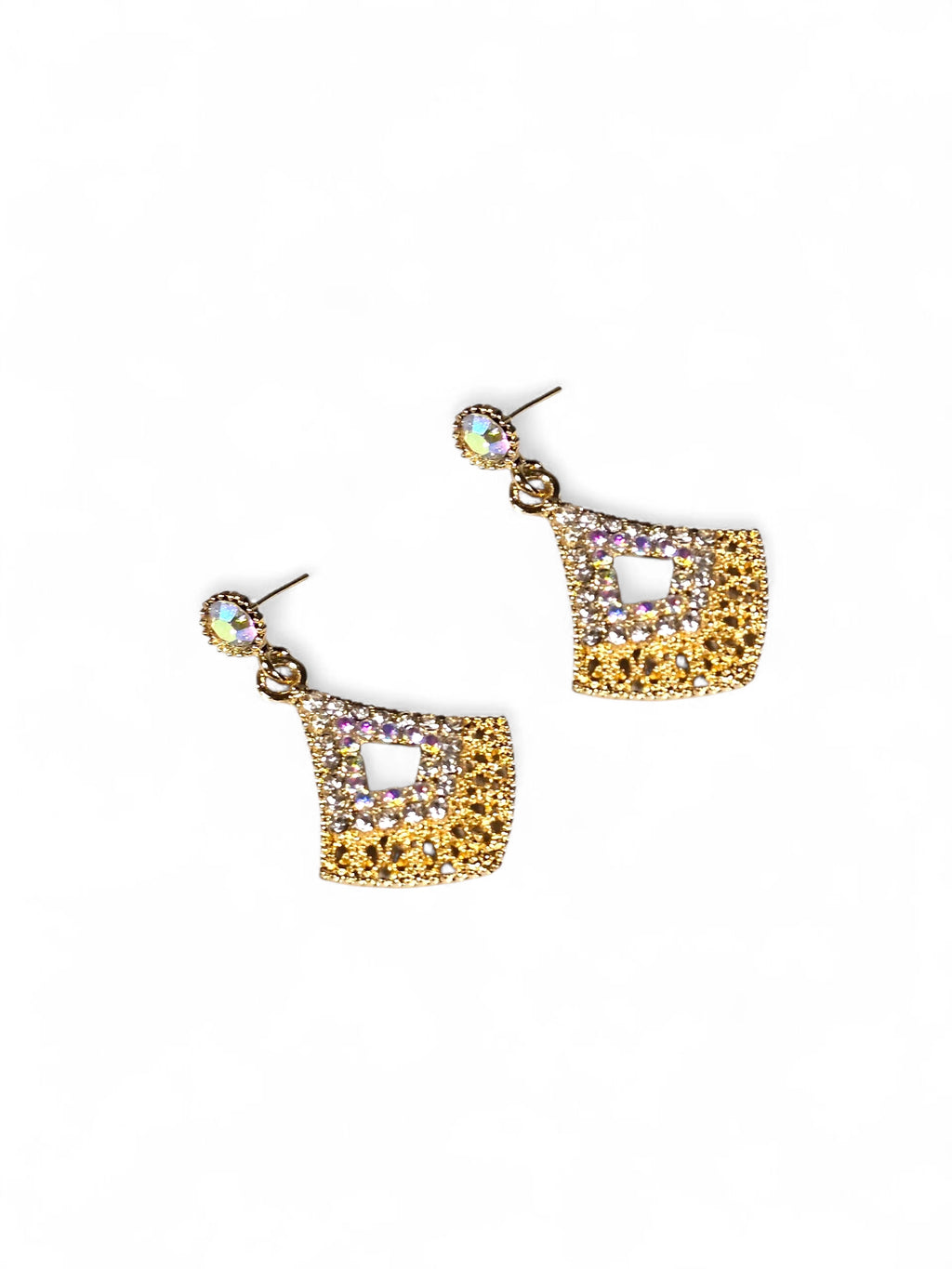 Brinco Cristal Dourado 082