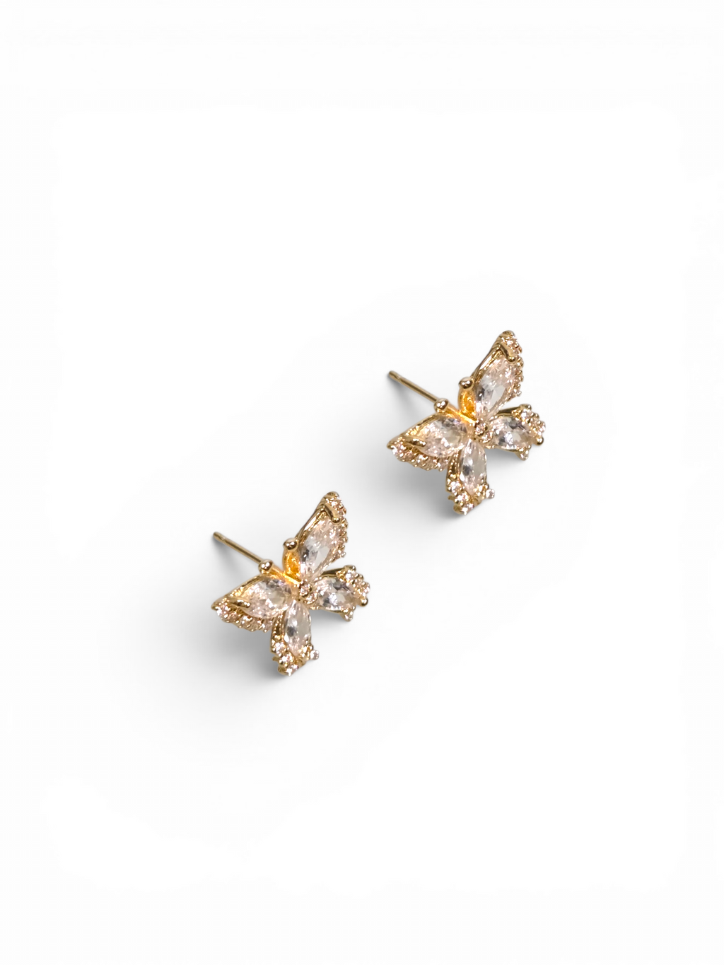 Brinco Cristal Zirconia Dourada #2027
