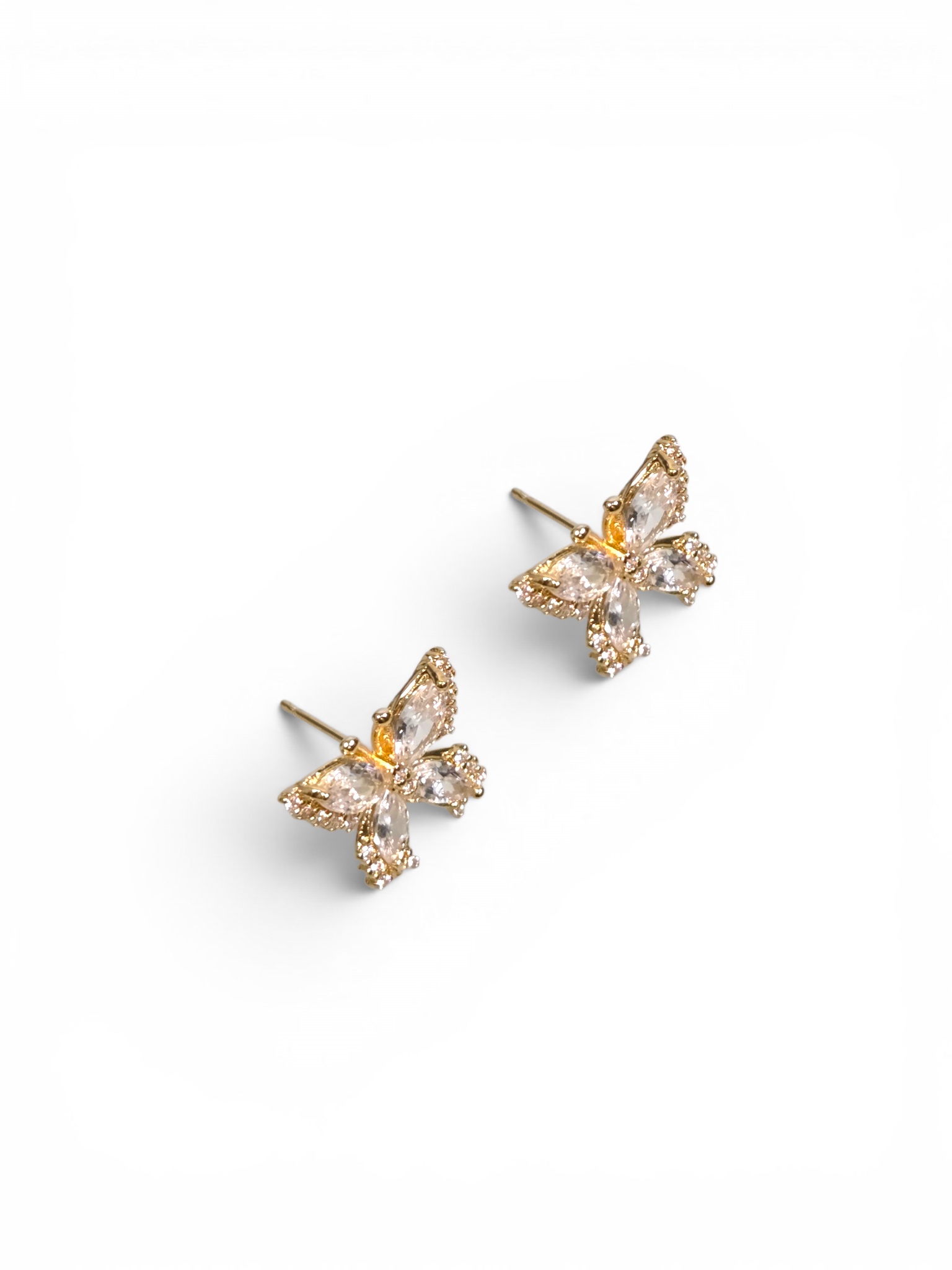 Brinco Cristal Zirconia Dourada #2027