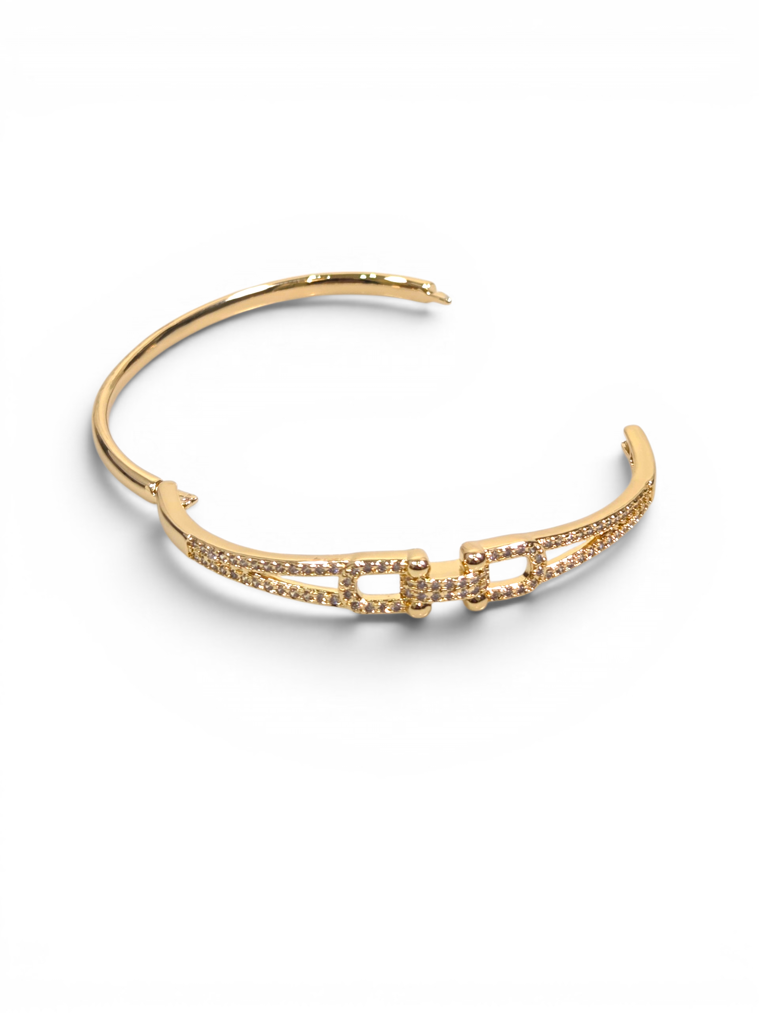 Pulseira Cristal Zirconia Dourada 2007