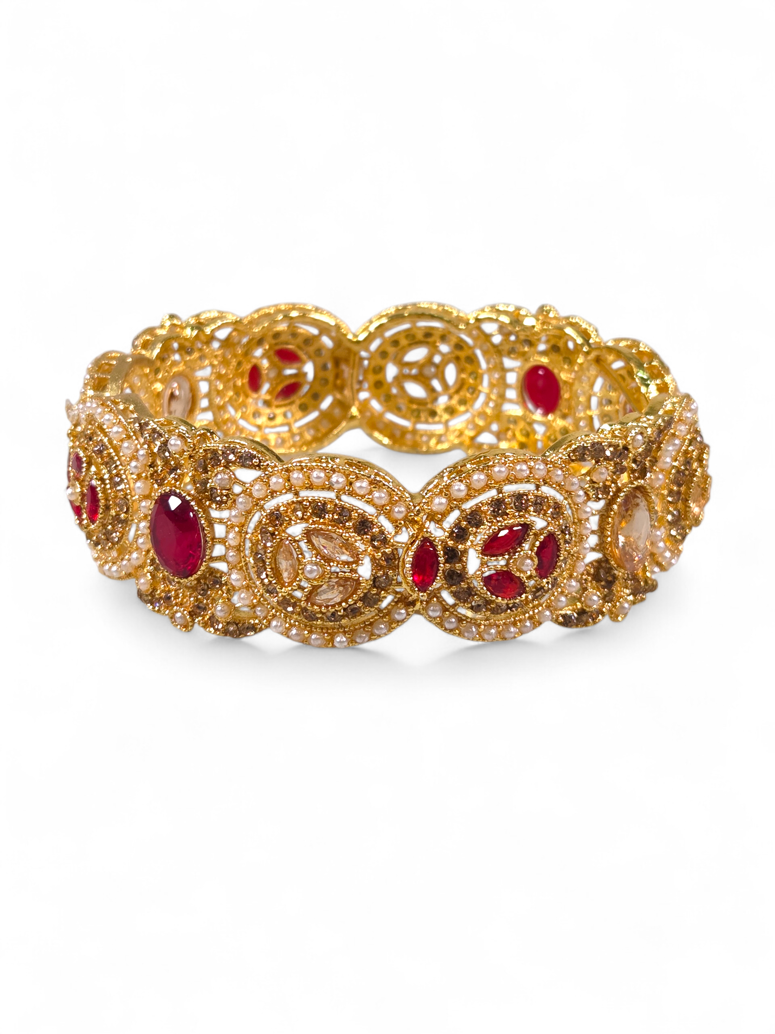 Bracelete Folheado Semi Joia Dourada #1044