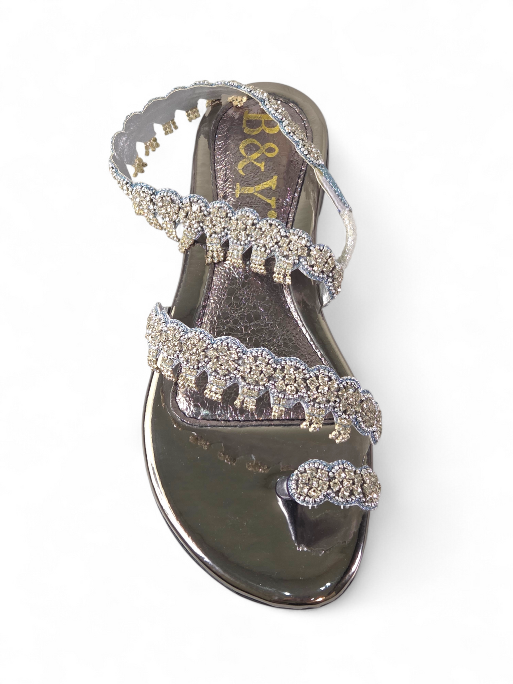 Sandália 9159 Prata Sem Salto