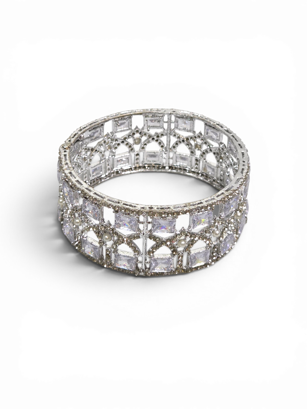 Bracelete Folheado Semi Joia Prata #2015