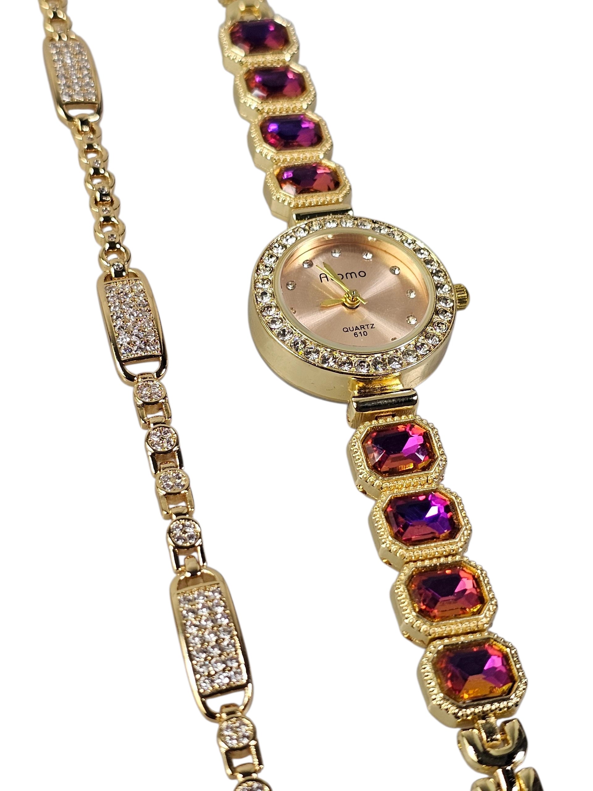 Relógio Prova d’Água com Pulseira Folheada Ouro 051