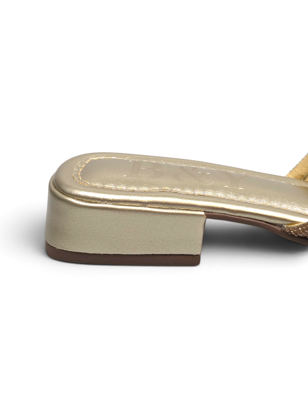 Chinelo 9863 Dourado Salto Baixo 2 cm