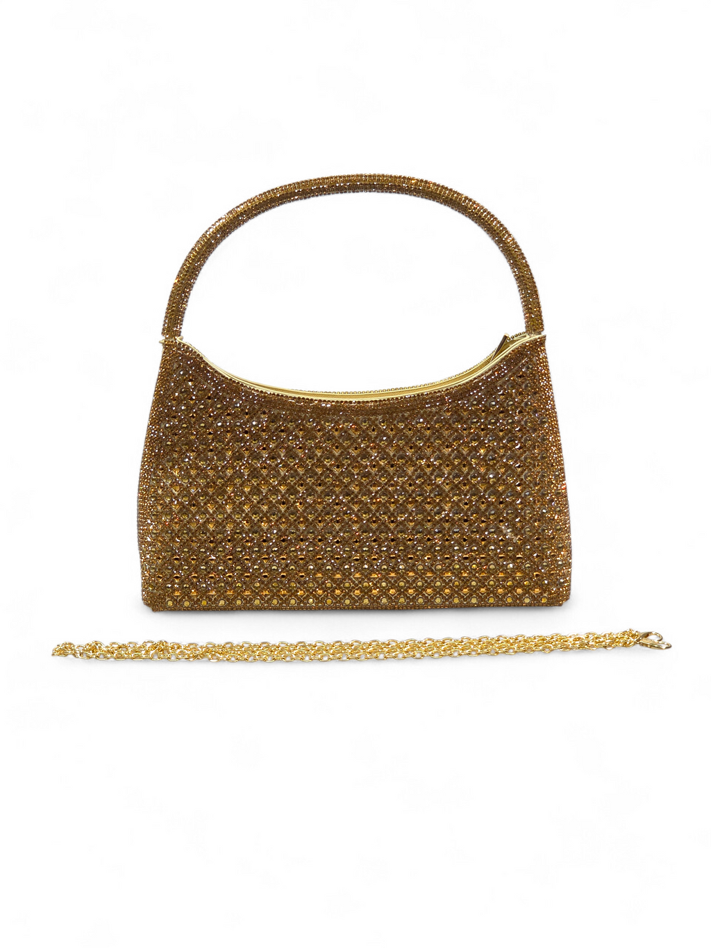 Bolsa Clutch Cristal Dourado 1067