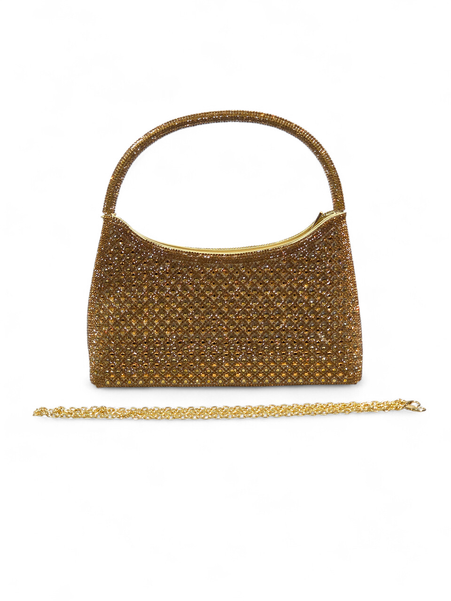 Bolsa Clutch Cristal Dourado 1067