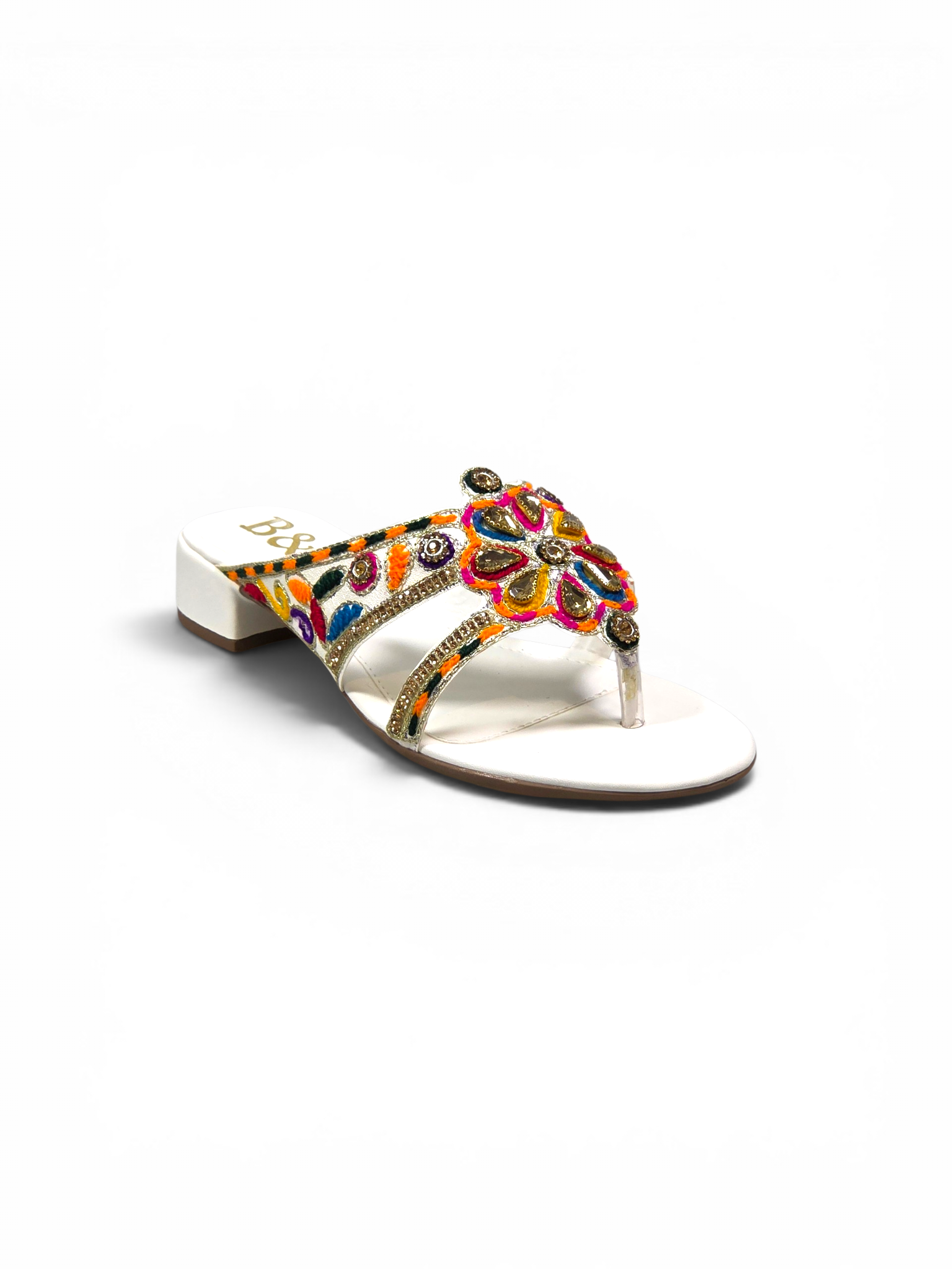 Chinelo 9818 Branco Salto Bloco
