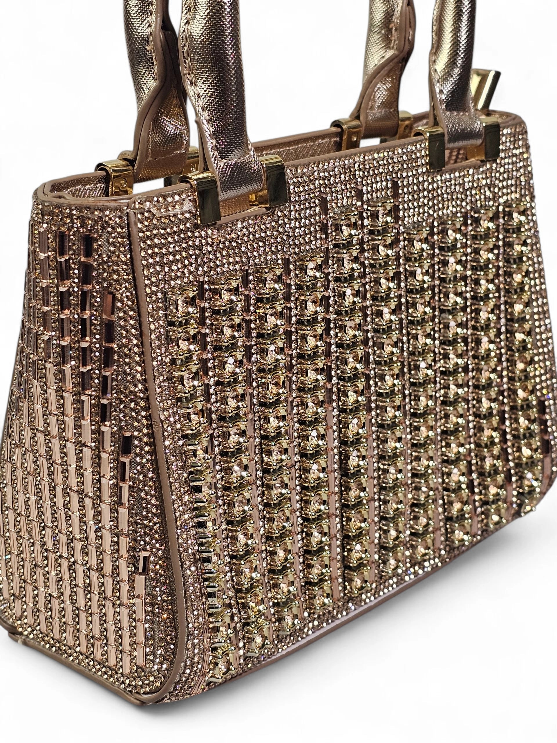 Bolsa Luxo Cristal Champagne 1034
