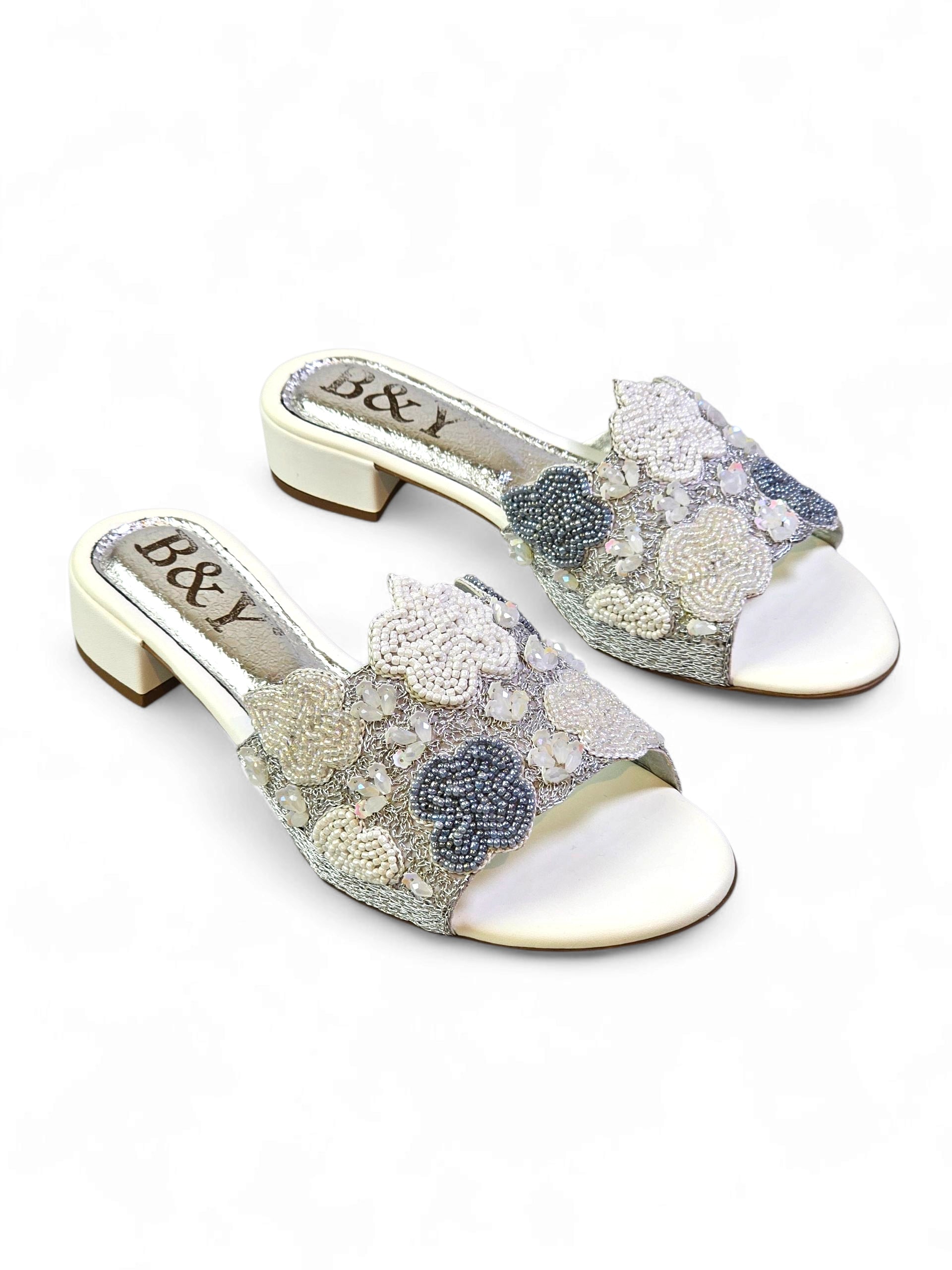 Tamanco 9693 Branco Salto Bloco