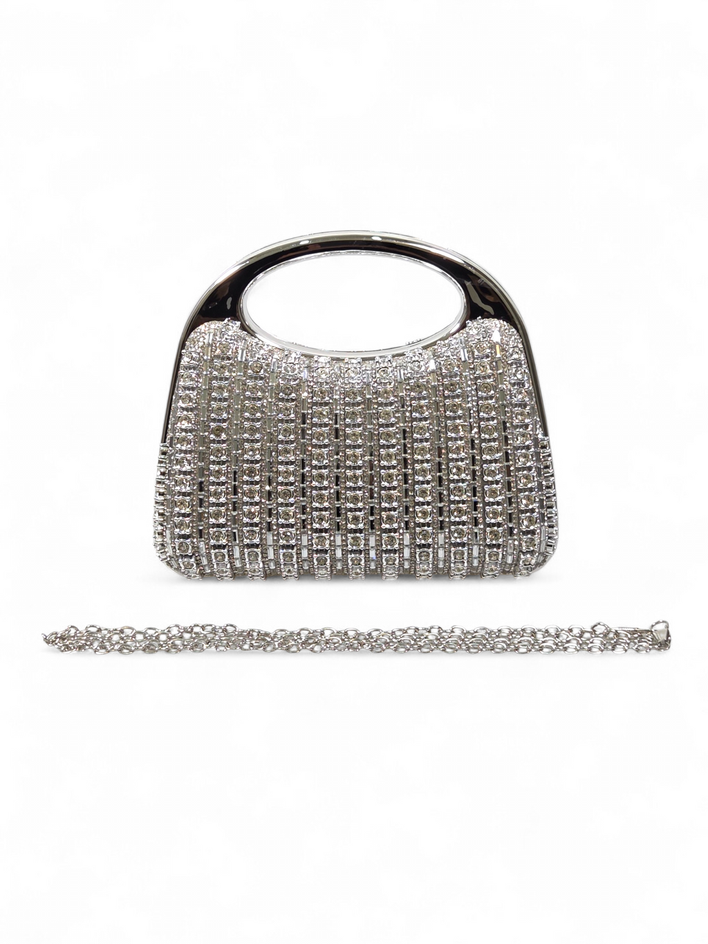 Bolsa Clutch Cristal Prata 1071
