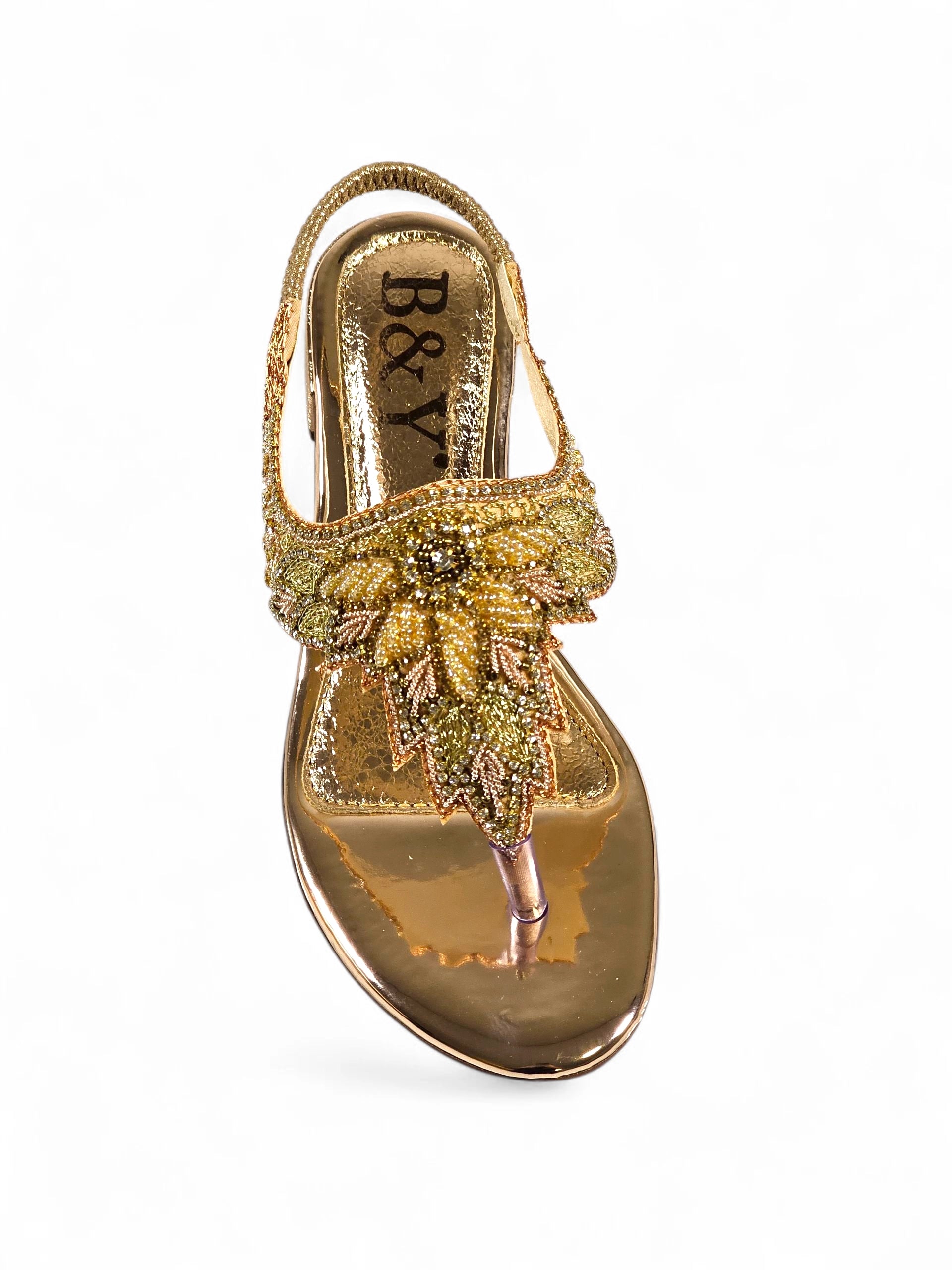 Sandália 9398 Bronze Com Salto Bloco