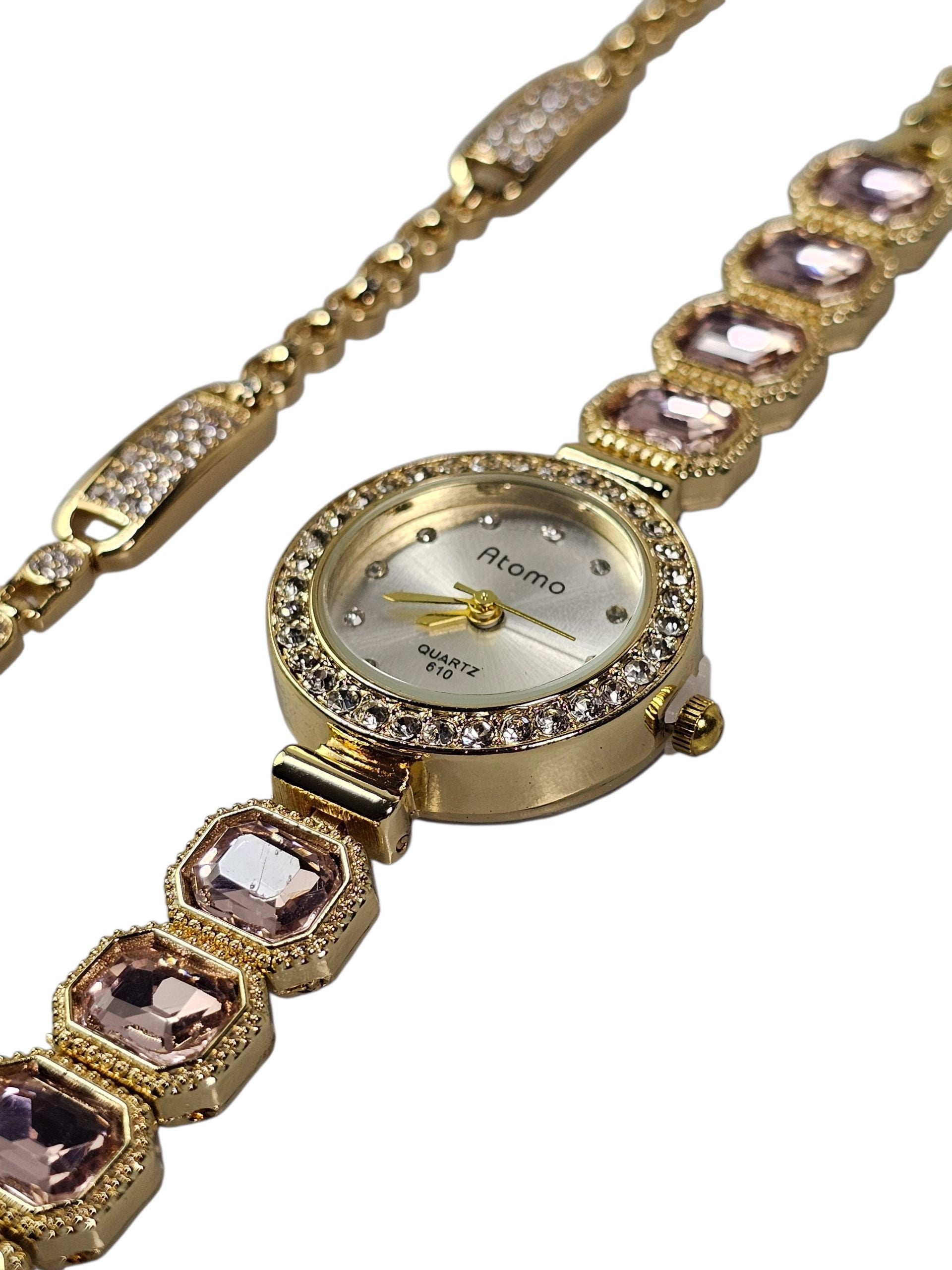 Relógio Prova d’Água com Pulseira Folheada Ouro 054