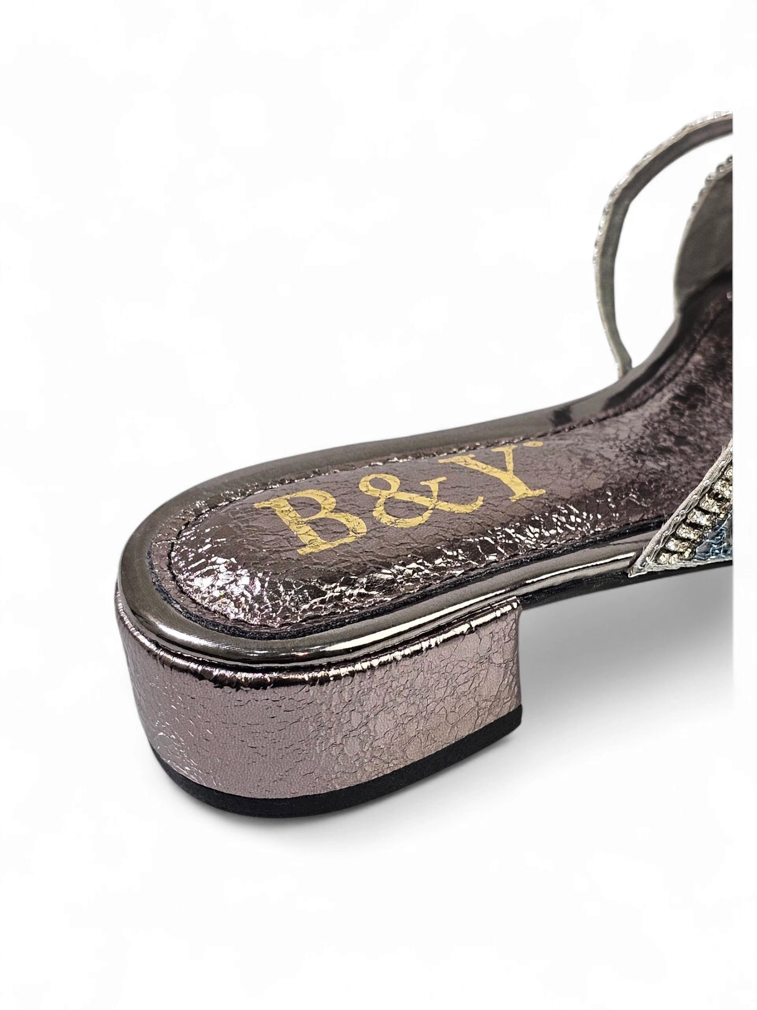 Tamanco 9262 Prata Salto Bloco