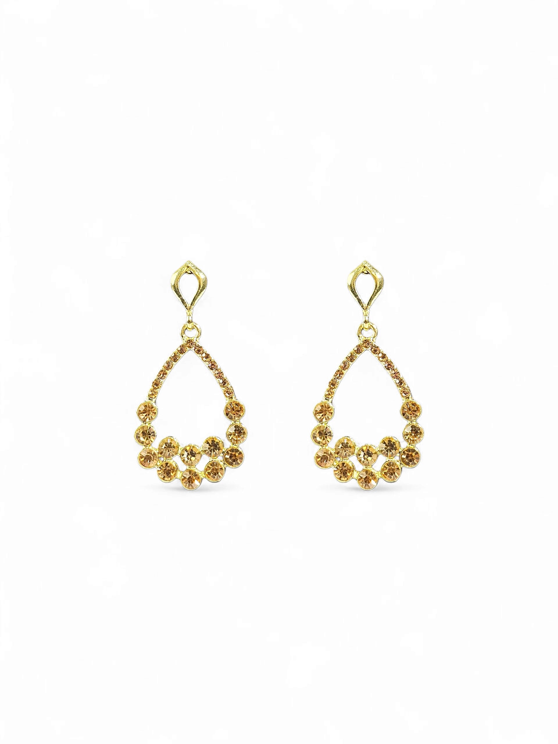 Brinco Cristal Dourado 045