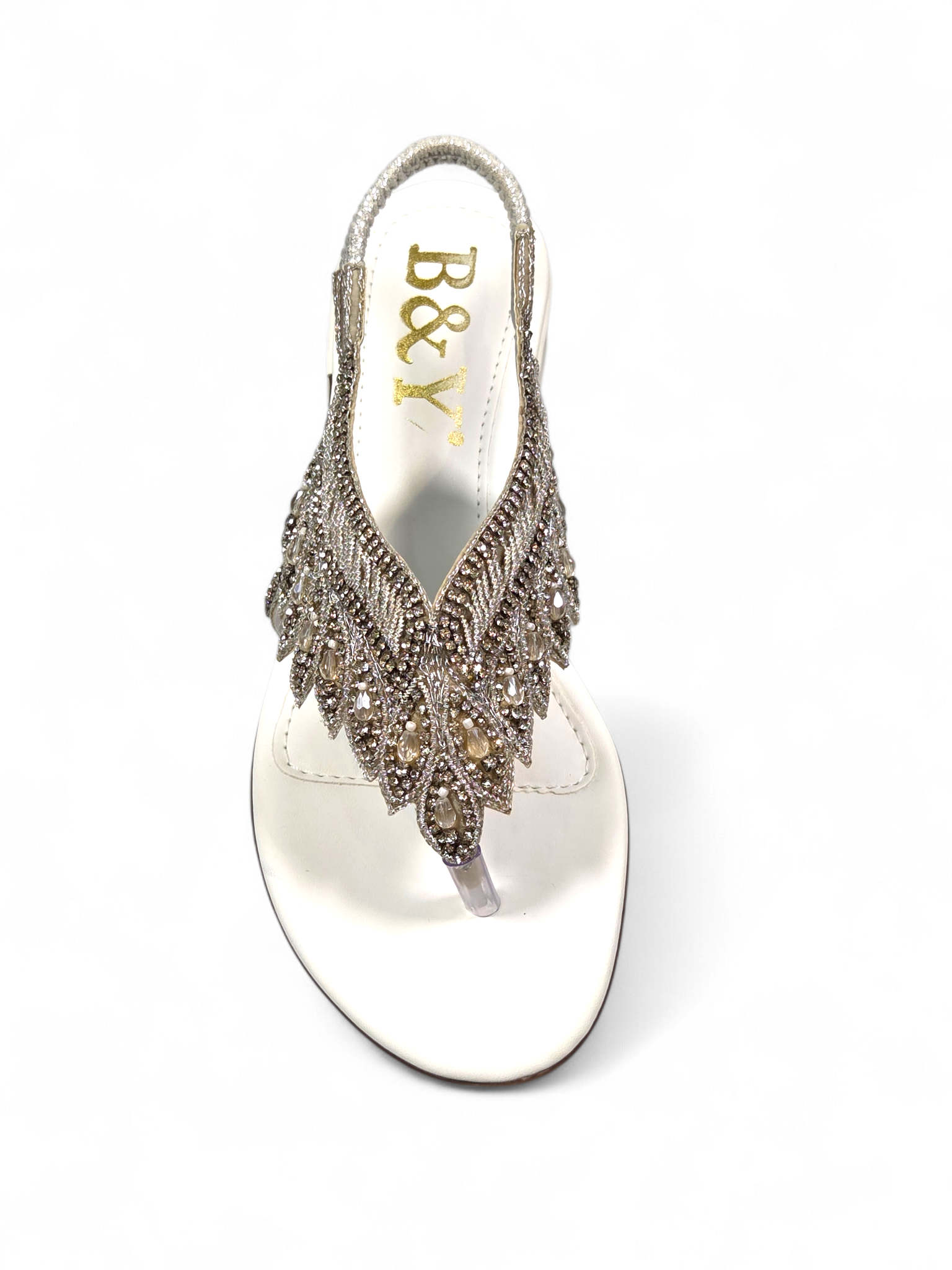 Sandália 9709 Branco Salto Bloco