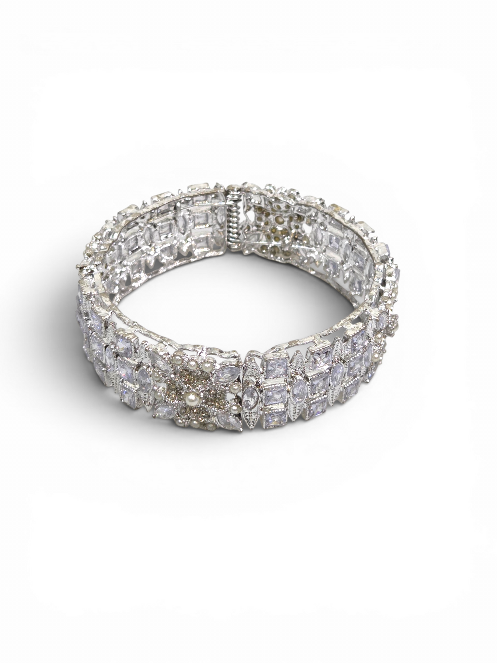 Bracelete Folheado Semi Joia Prata #2028