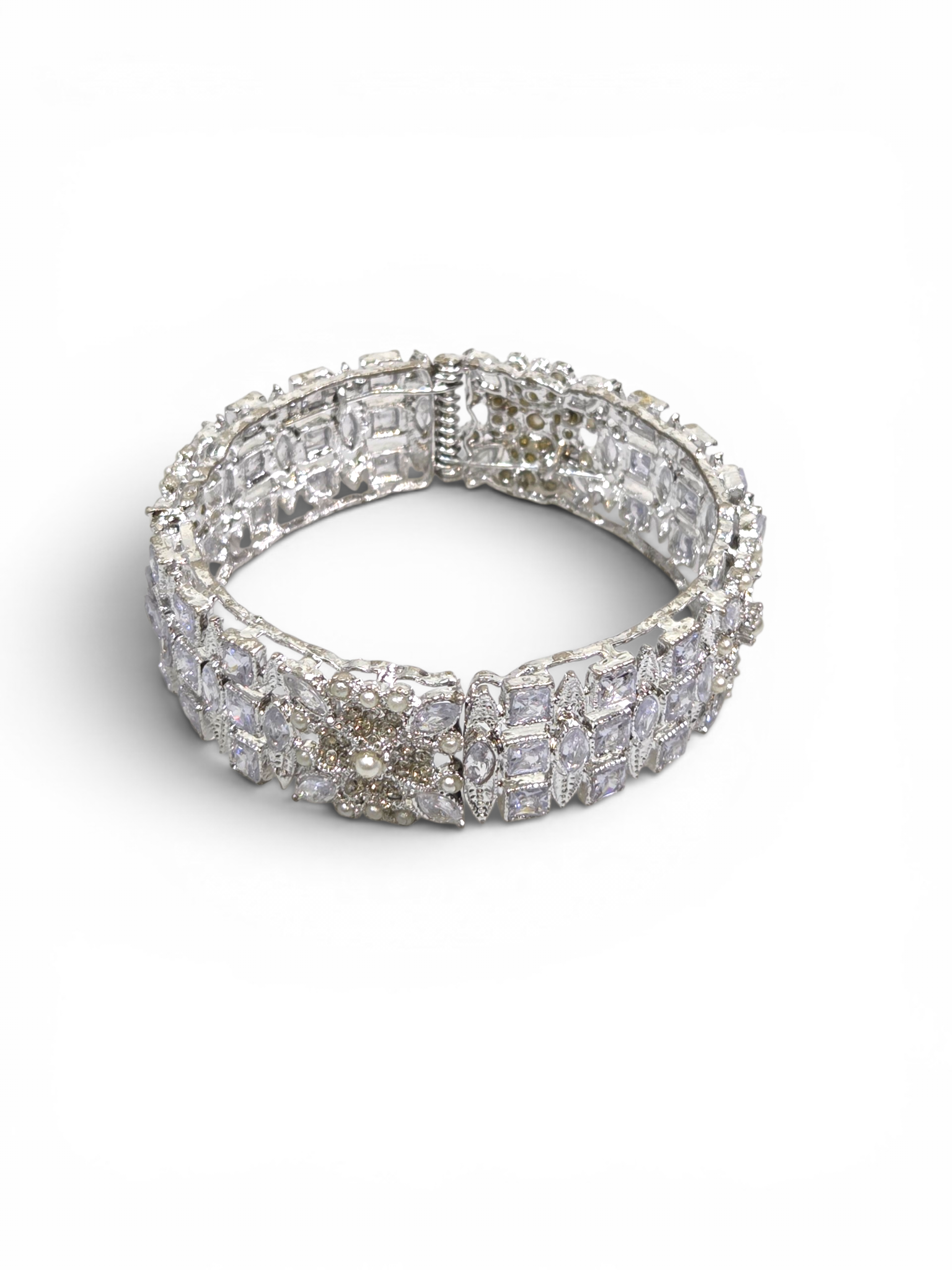 Bracelete Folheado Semi Joia Prata #2028