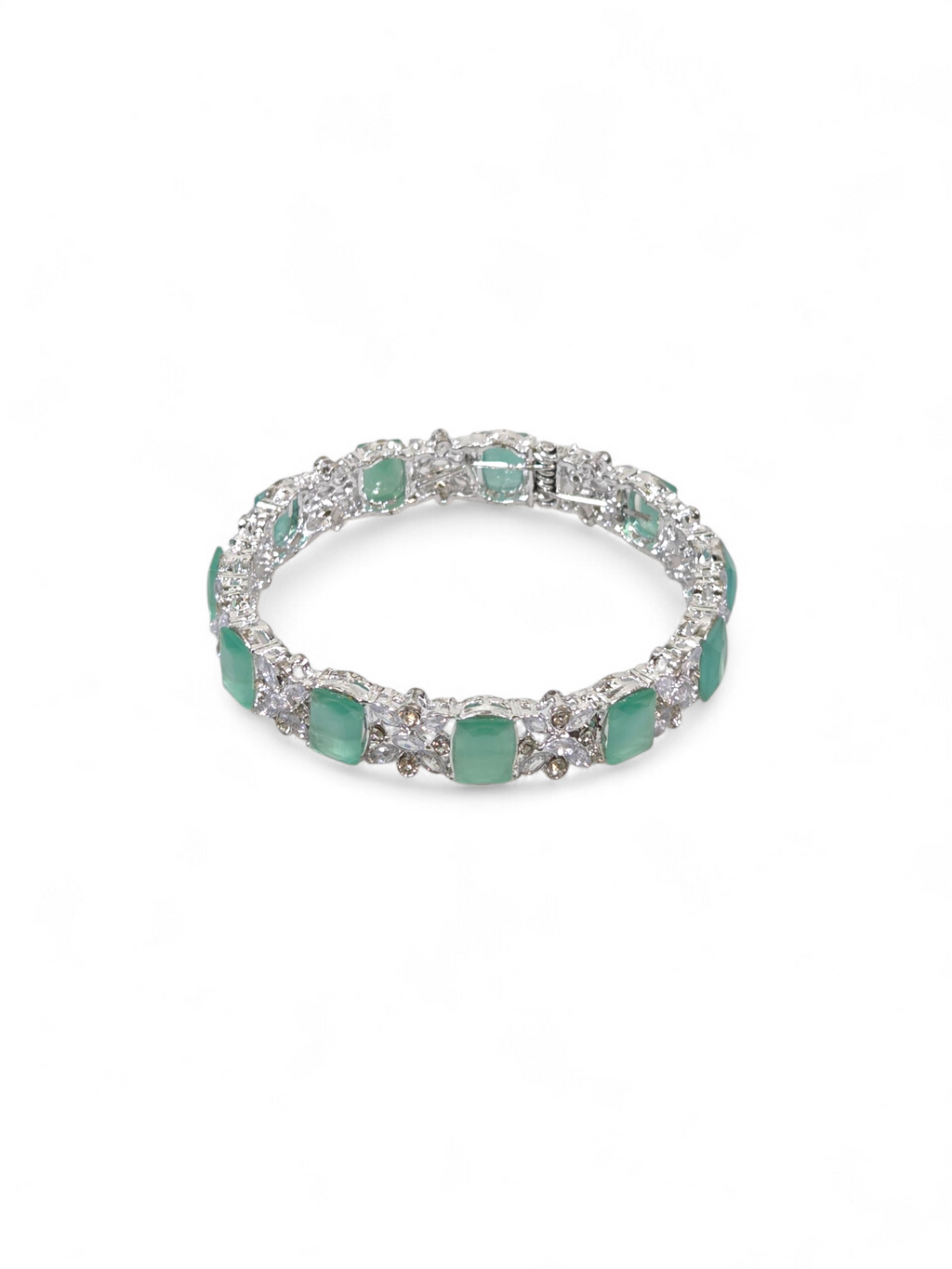 Bracelete Folheado Semi Joia Prata #1078
