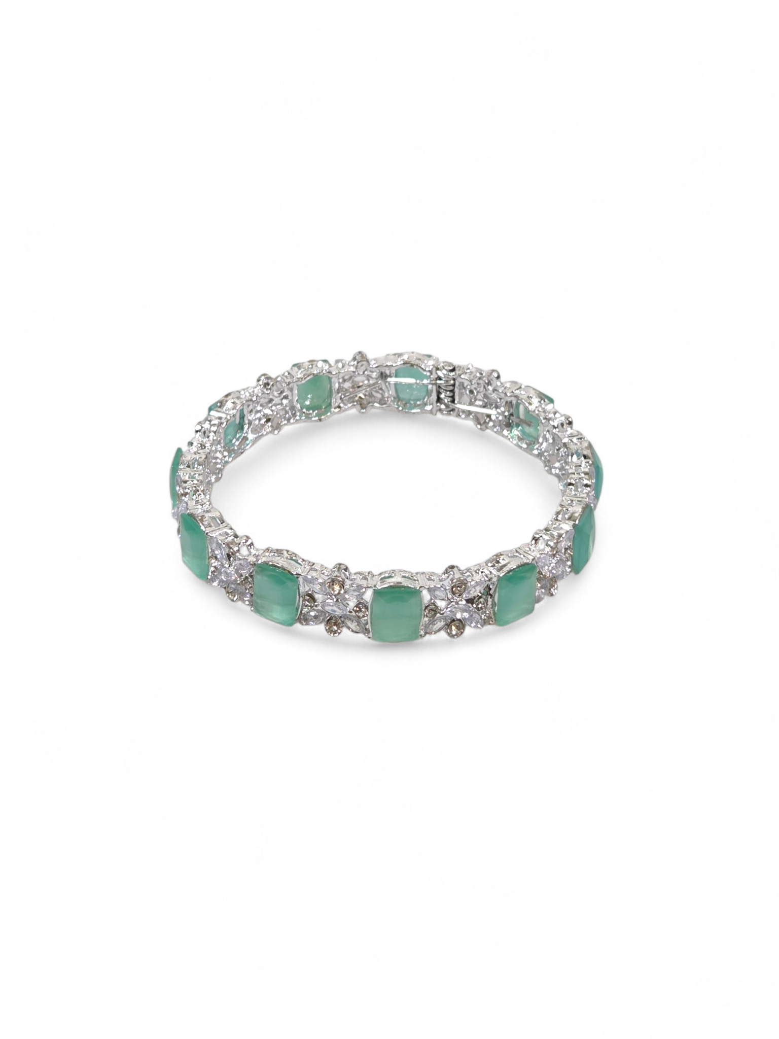 Bracelete Folheado Semi Joia Prata #1078