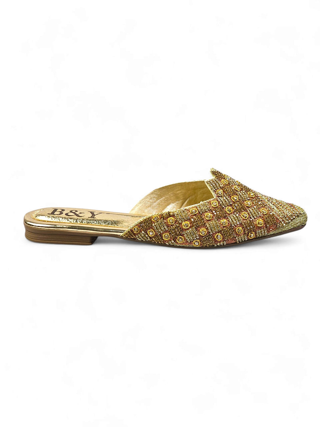 Mule 9375 dourado Sem Salto