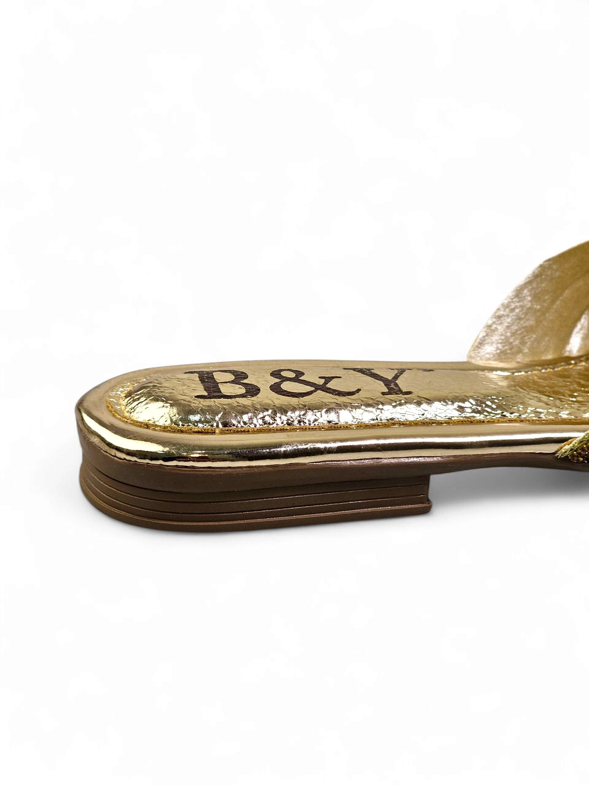 Mule 9375 dourado Sem Salto