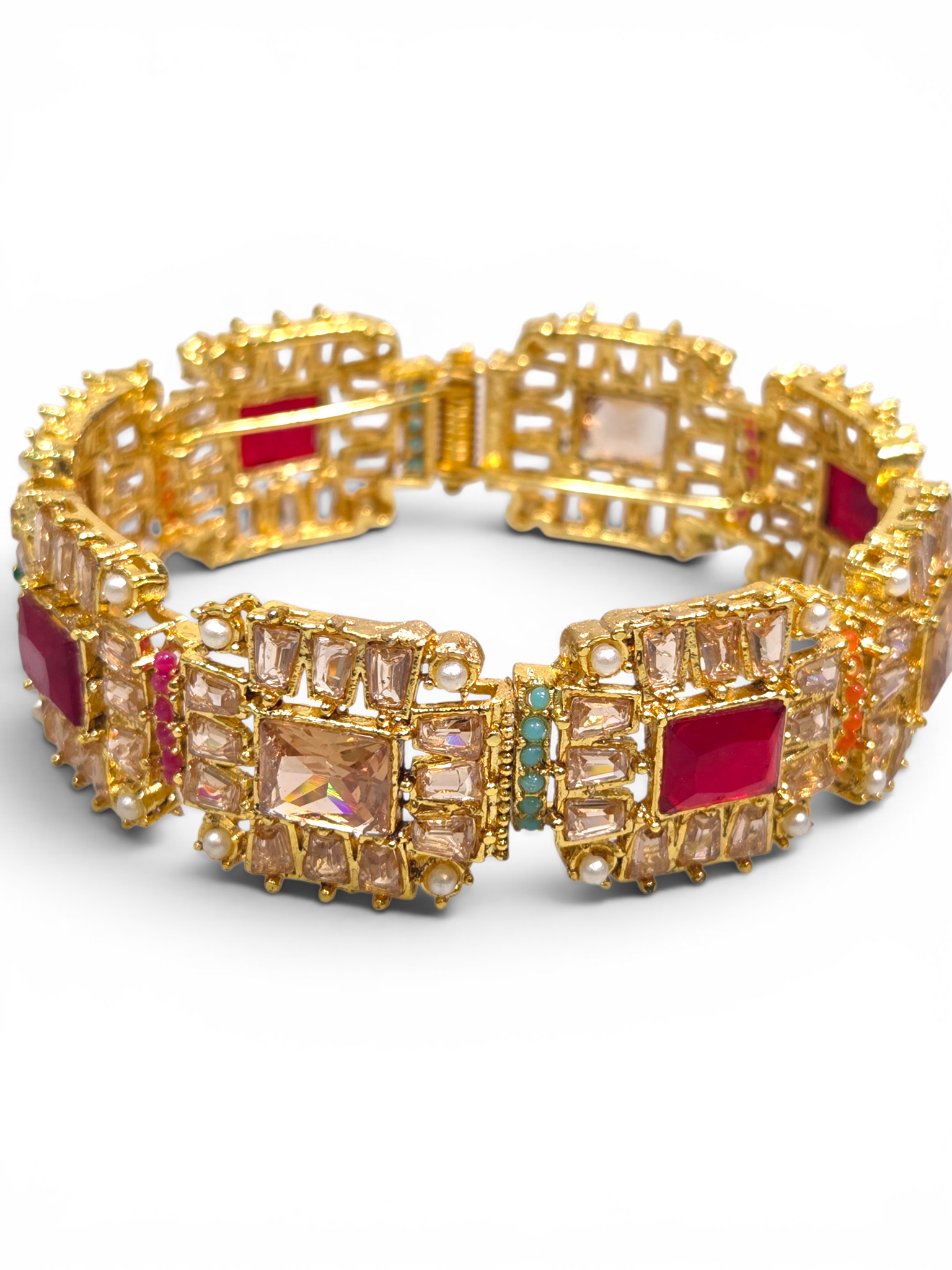 Bracelete Folheado Semi Joia Dourado #2020
