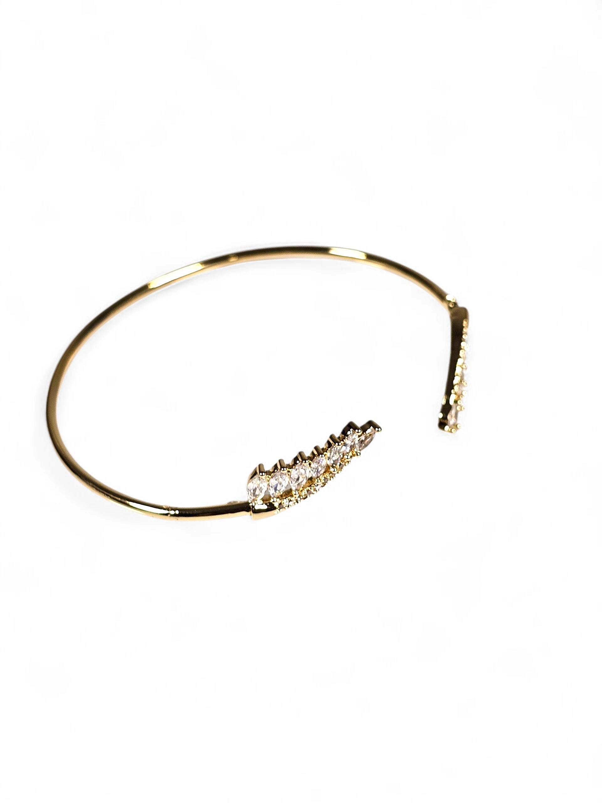 Pulseira Cristal Zirconia Dourada 018