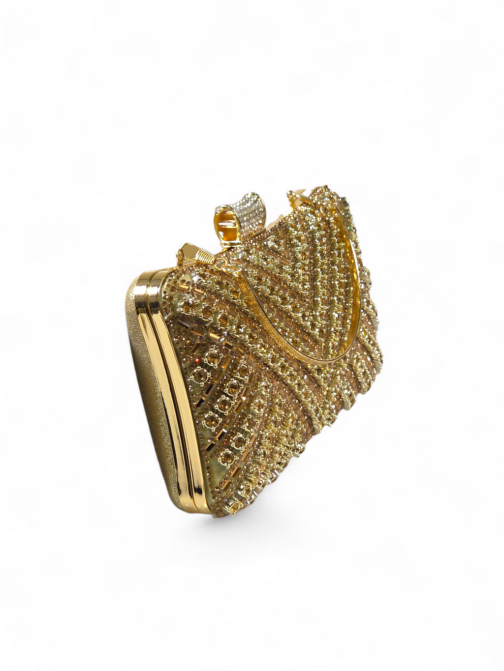 Bolsa Clutch Cristal Dourado 1049