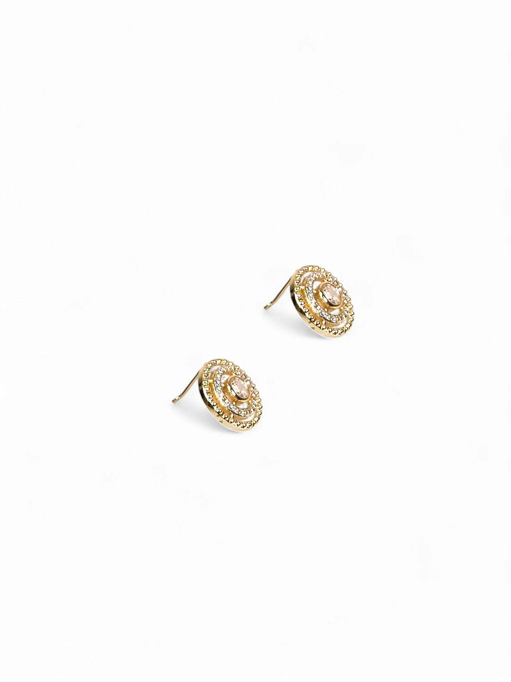 Brinco Cristal Dourado 044
