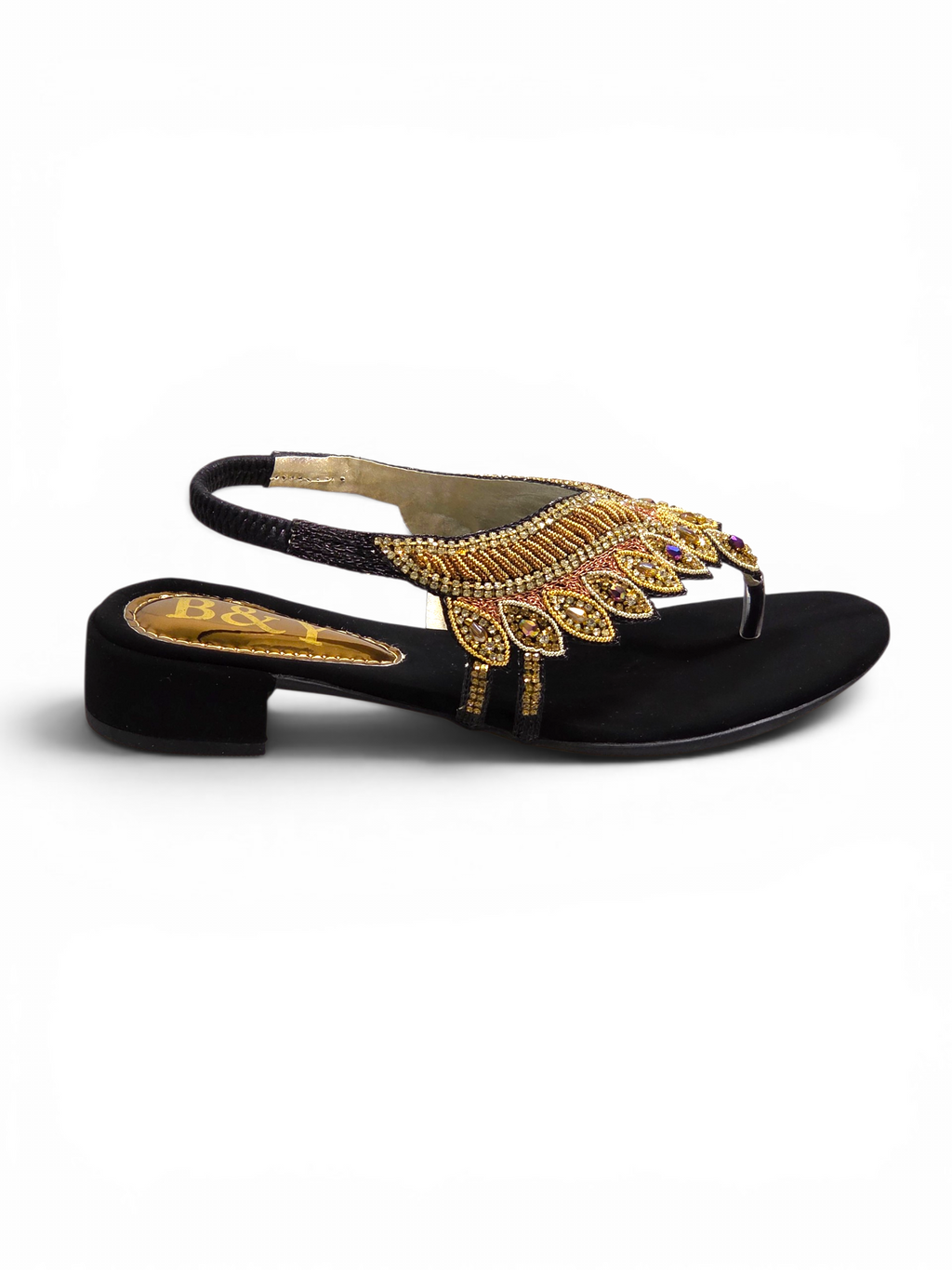 Sandália 9709 Preto Salto Bloco 3 cm