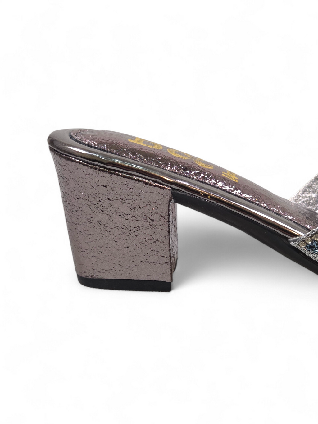 Mule 9212 Prata Salto Médio 6 cm