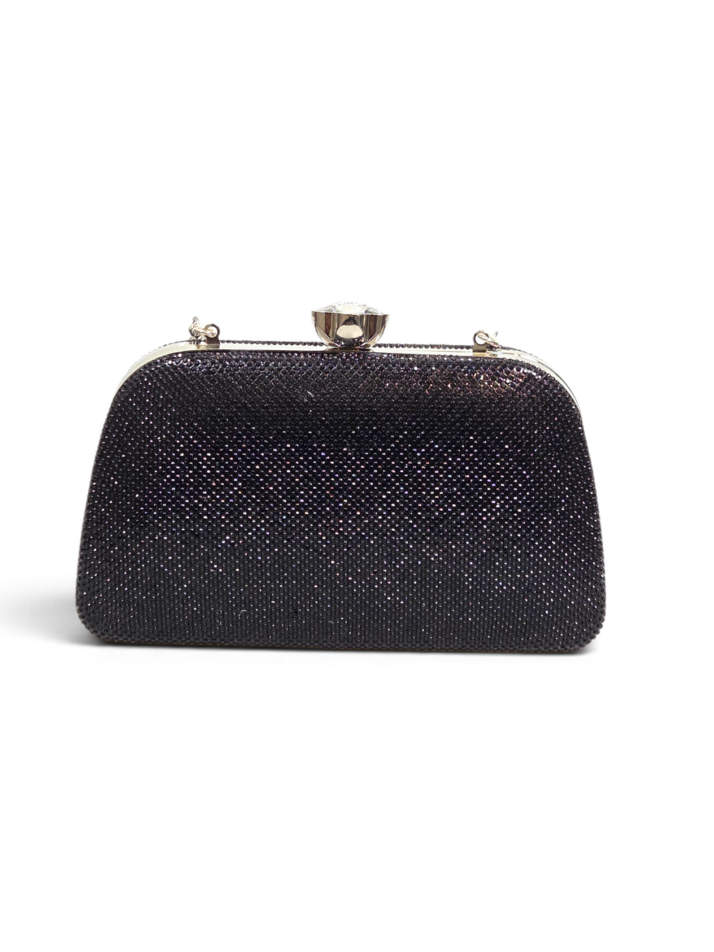 Bolsa Glamour Clutch Cristal Preto 1090