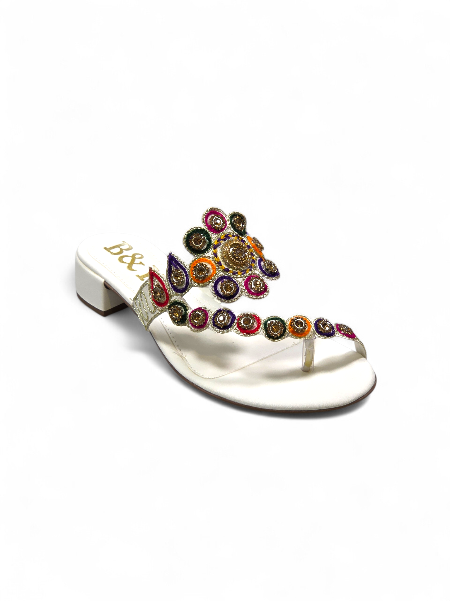 Chinelo 9296 Branco Salto Bloco