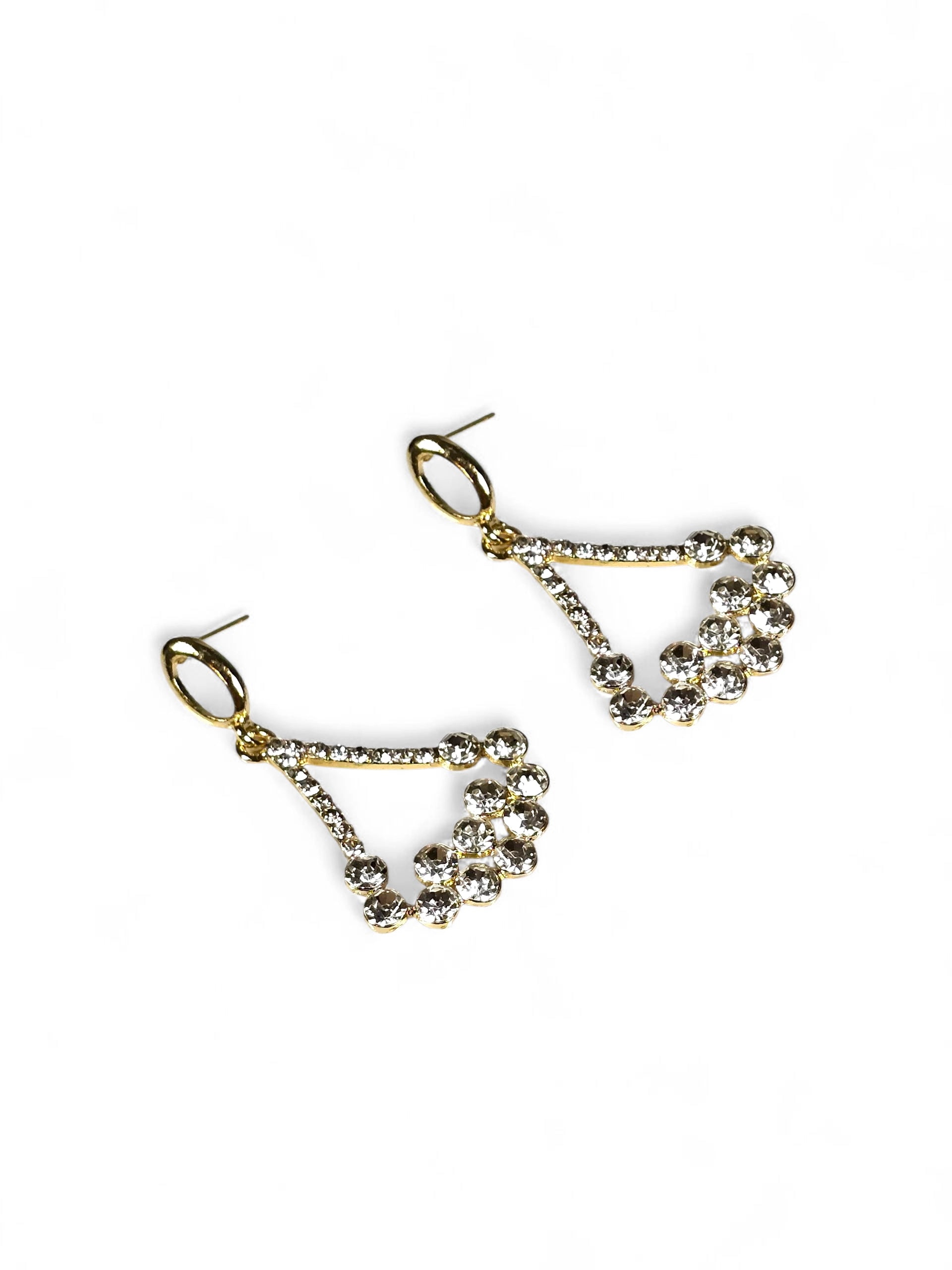 Brinco Cristal Dourado 077